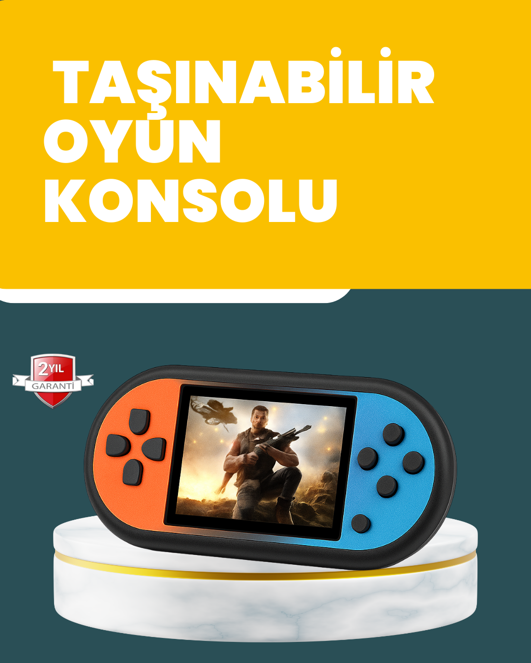 520 Oyunlu Mini Oyun Konsolu AV Çıkışlı HD LCD Ekranlı