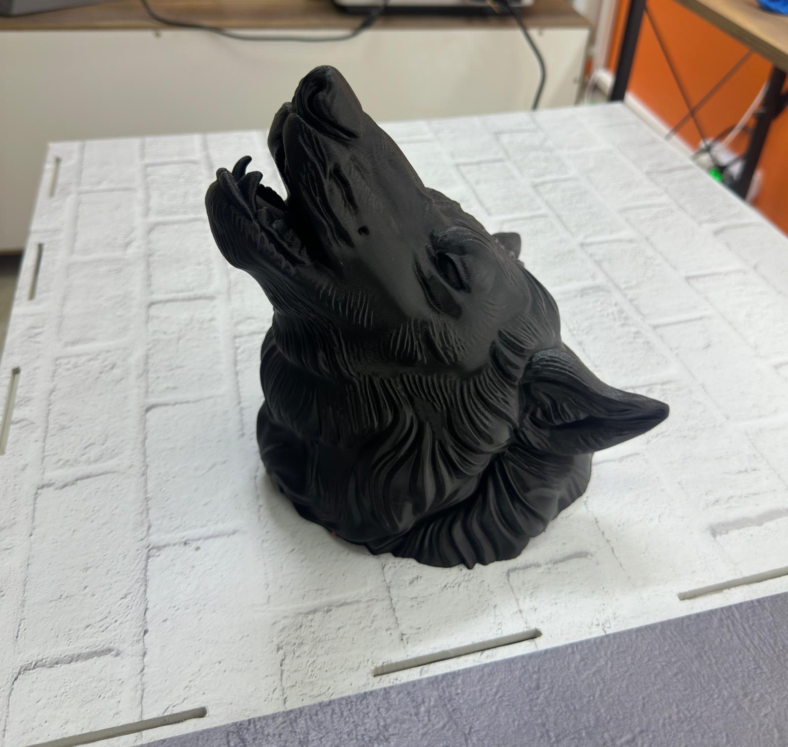 3D Siyah Ayı Başı Duvar Süsü Özel Tasarım Dekoratif Heykel 25x19 cm