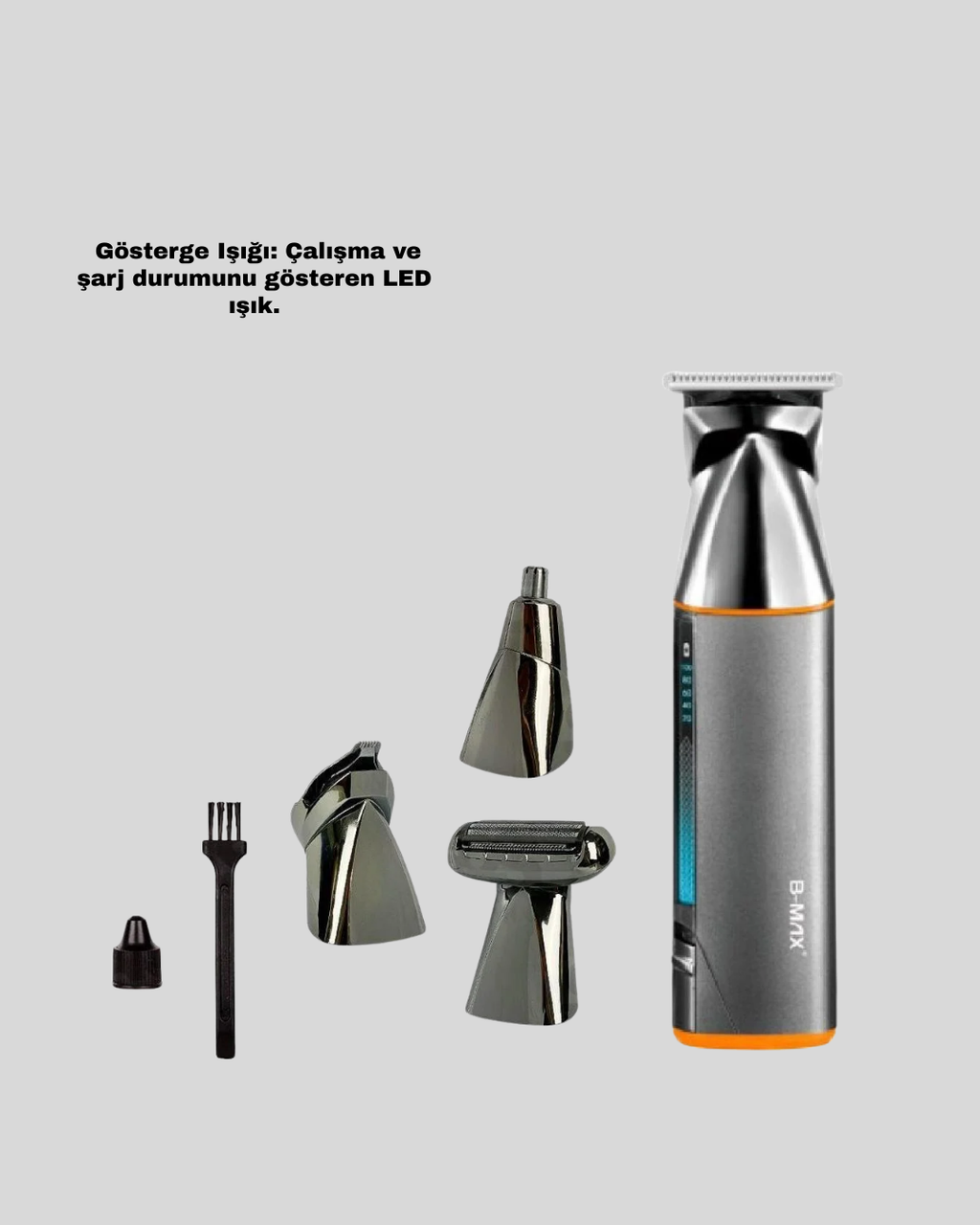 9’u 1 Arada Çoklu Bakım Tıraş Seti Profesyonel Saç Sakal Kesme