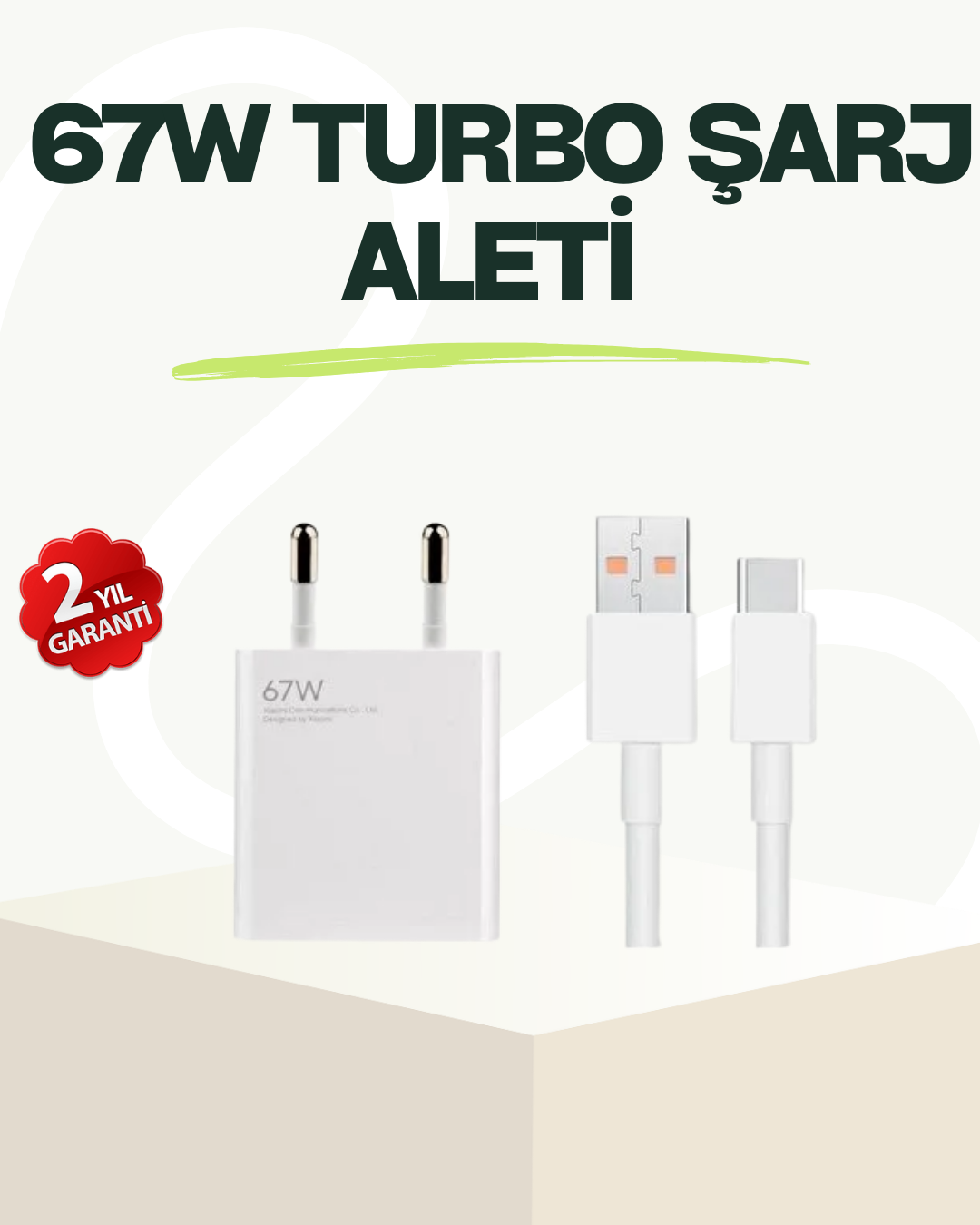 67 Watt Güçlü Çift Turbo Şarj Aleti iPhone 13 14 15 Pro Max Uyumlu