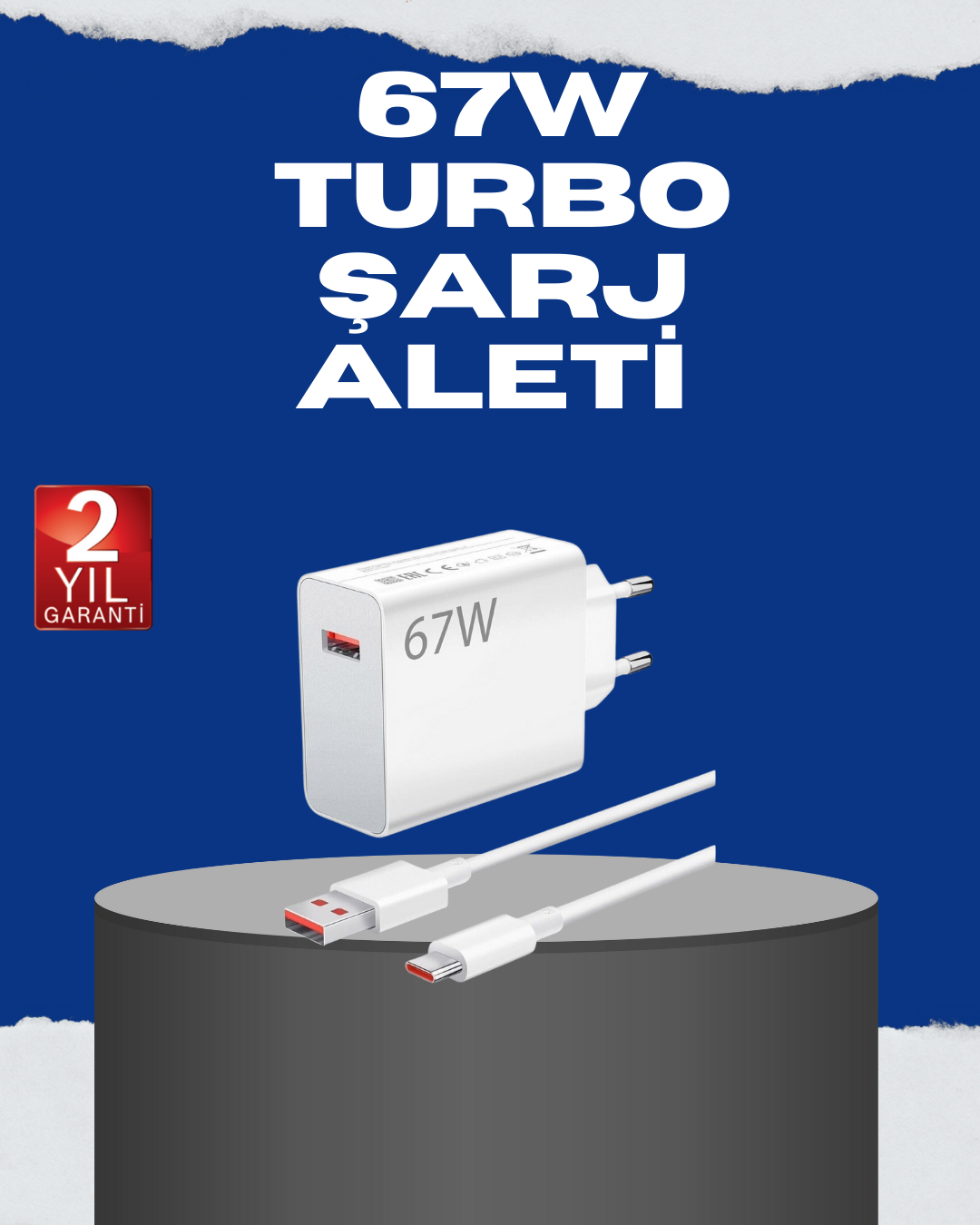 67 Watt Turbo Charge Başlık Vivo Y20 Y35 Y55 Uyumlu