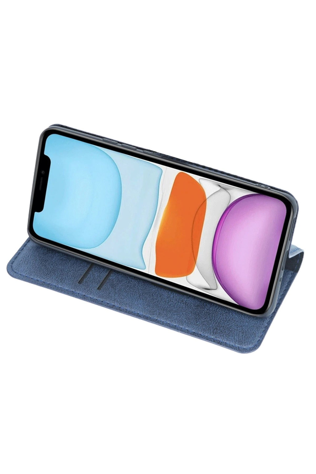 iPhone 11 Kılıf Trend S Plus Kapaklı Kılıf - Siyah-(5796)