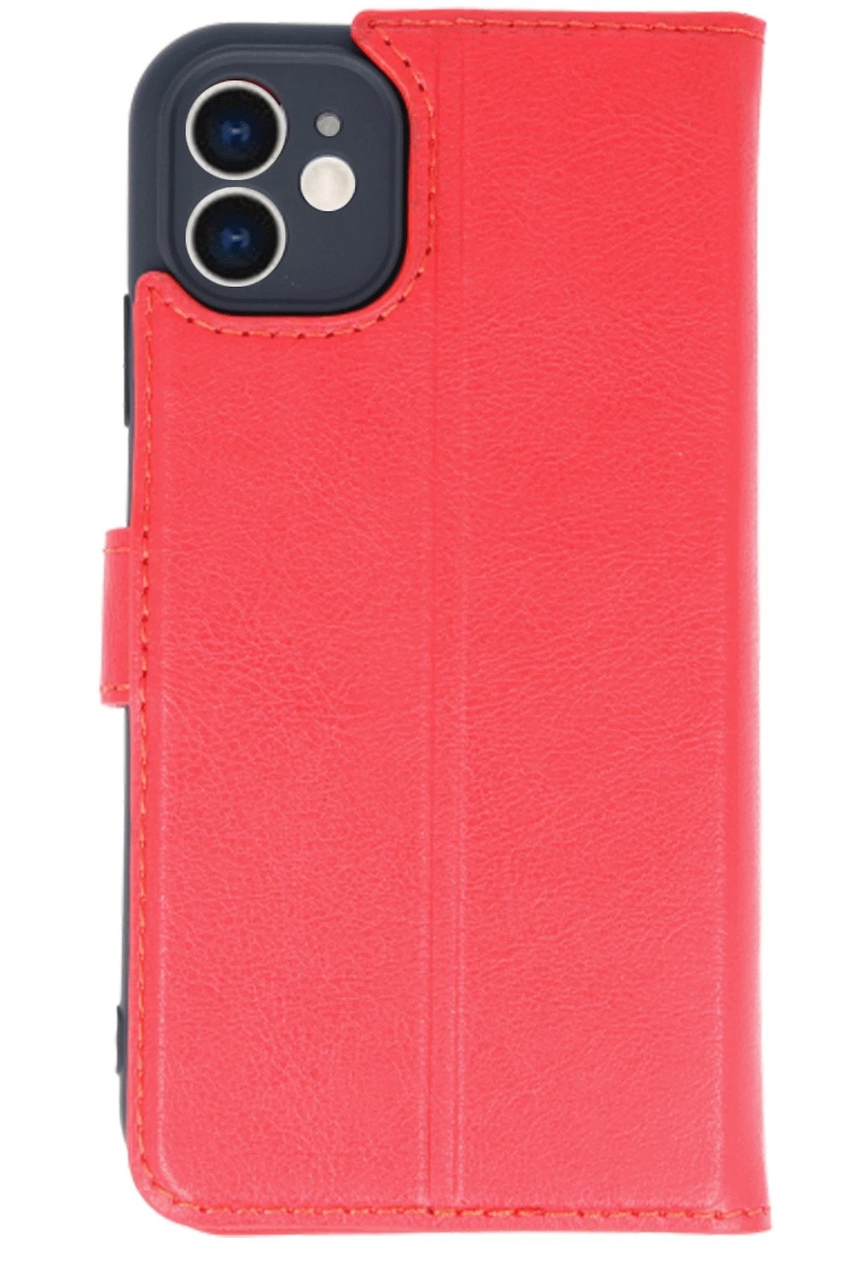 iPhone 11 Kılıf Trend S Plus Kapaklı Kılıf - Kırmızı-(5796)