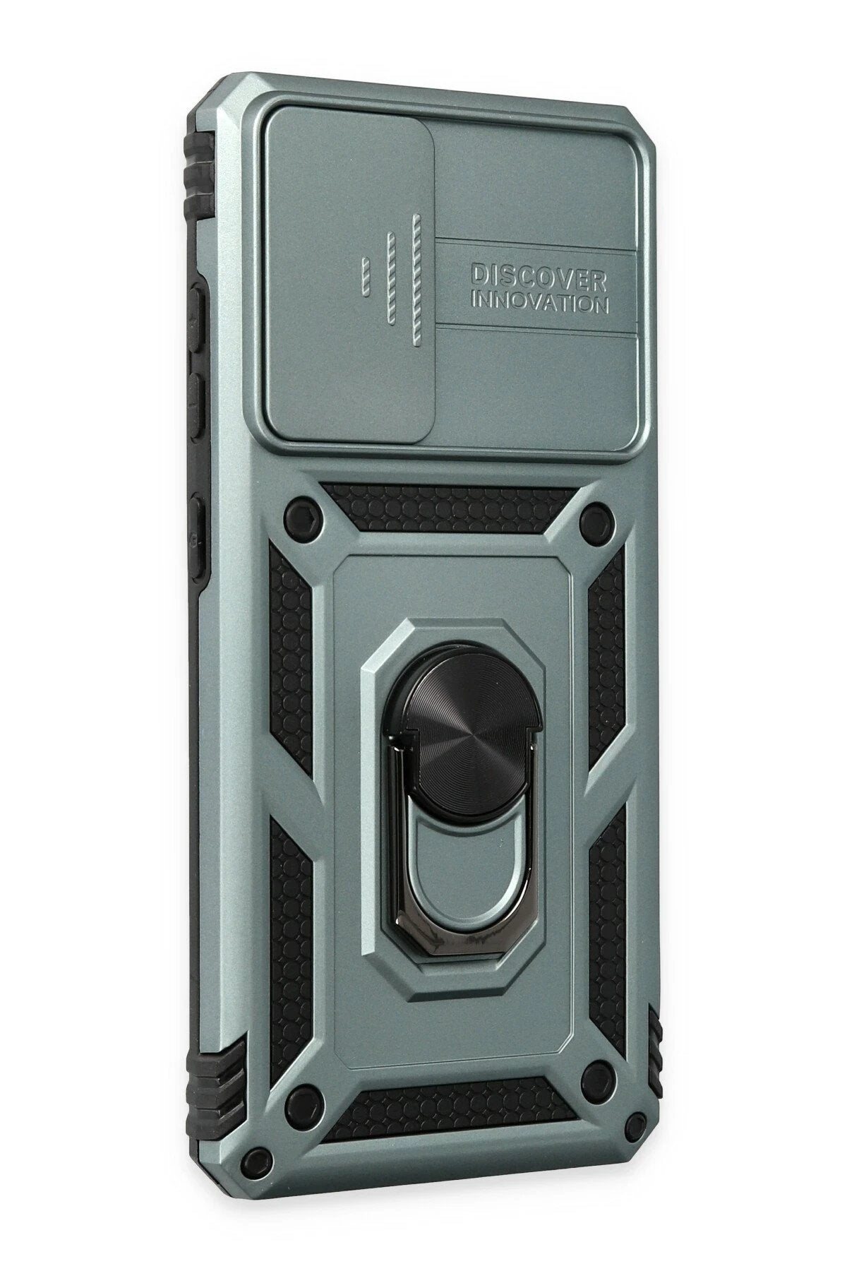 Samsung Galaxy A52 Kılıf Pars Lens Yüzüklü Silikon - Yeşil-(5796)