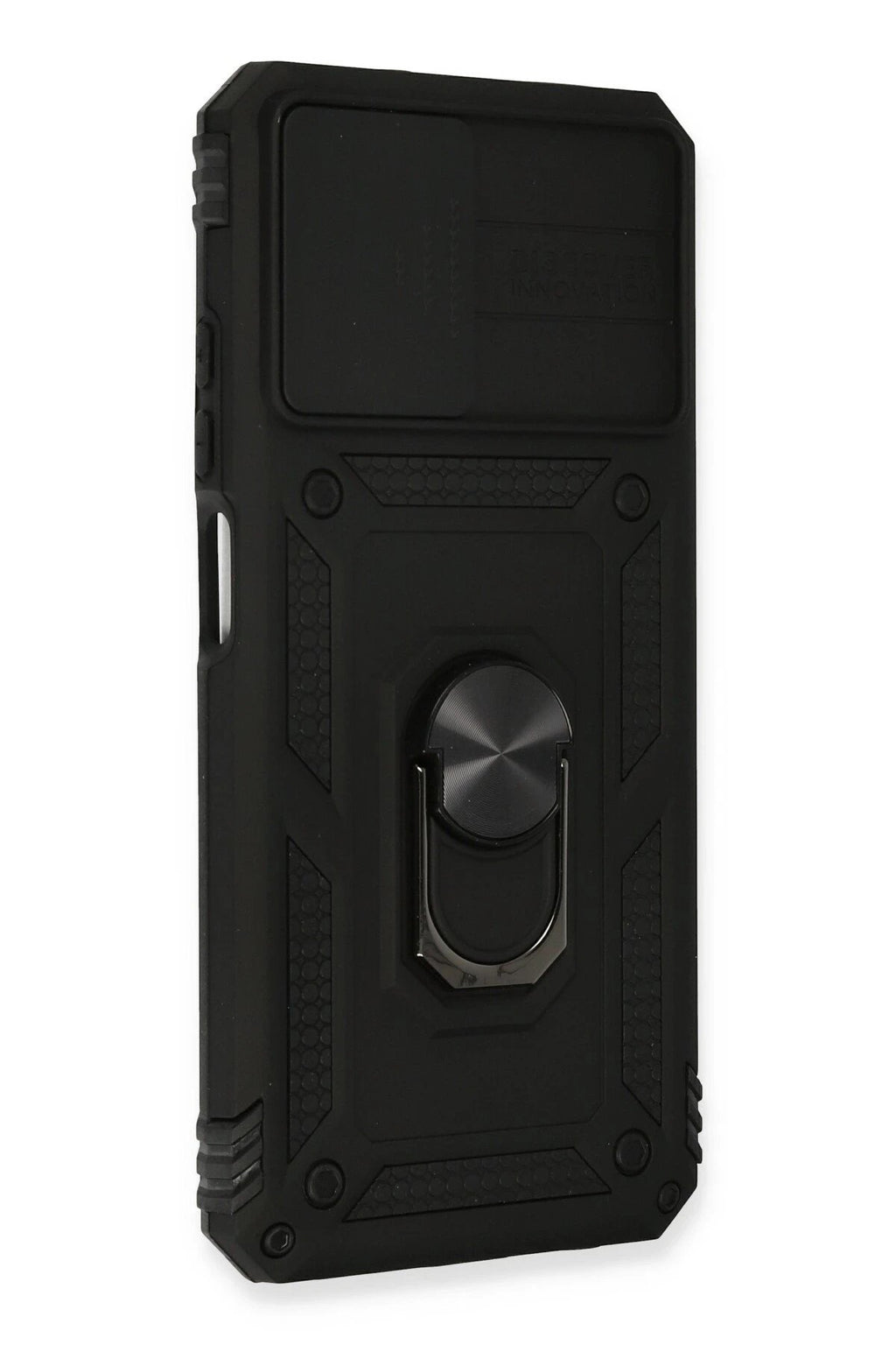 Xiaomi Redmi Note 10 Kılıf Pars Lens Yüzüklü Silikon - Siyah-(5796)