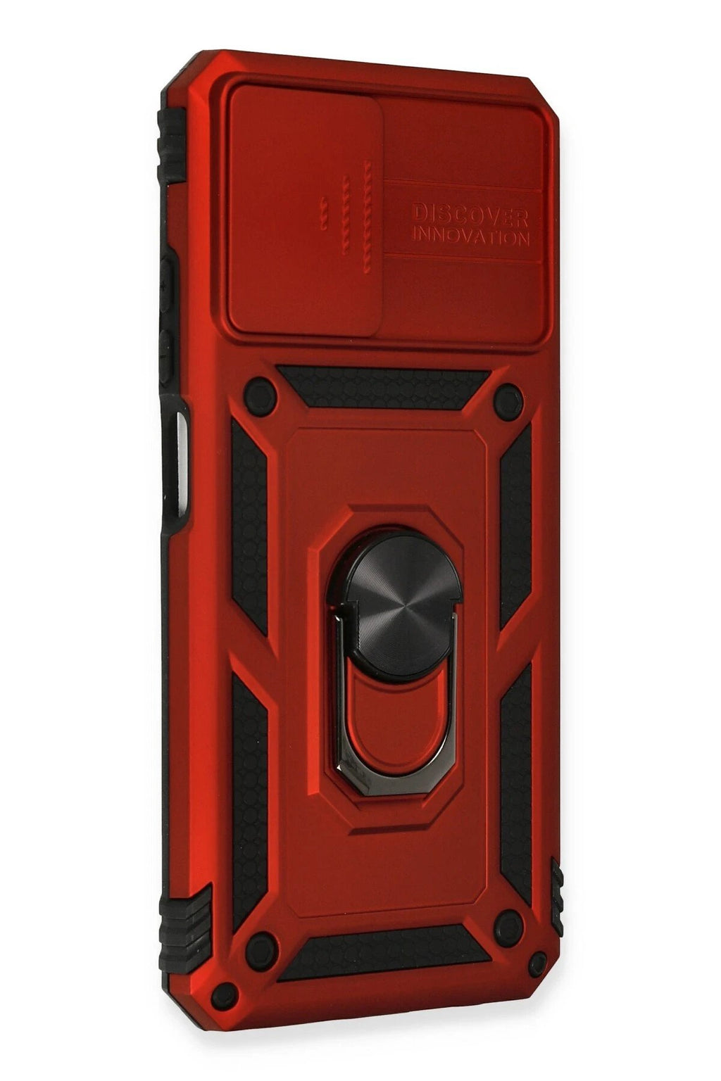 Xiaomi Redmi Note 10 Kılıf Pars Lens Yüzüklü Silikon - Kırmızı-(5796)