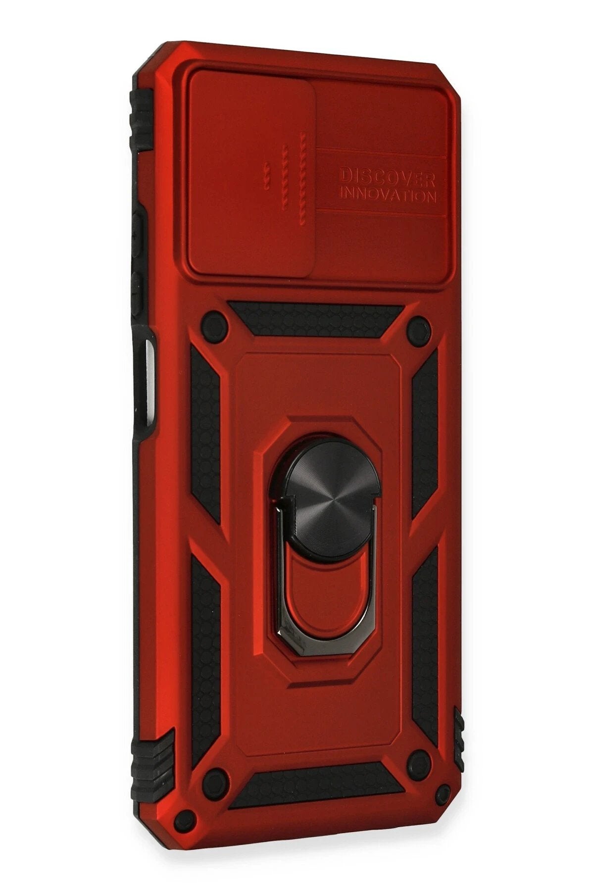 Xiaomi Redmi Note 10 Kılıf Pars Lens Yüzüklü Silikon - Kırmızı-(5796)