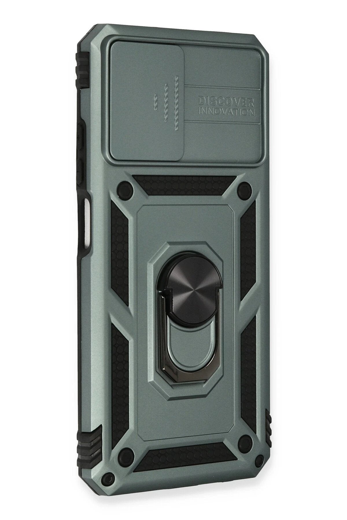 Xiaomi Redmi Note 10 Kılıf Pars Lens Yüzüklü Silikon - Yeşil-(5796)