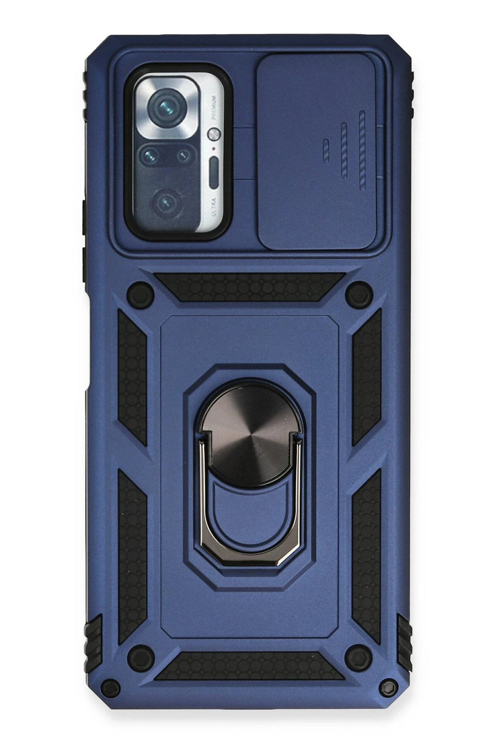 Xiaomi Redmi Note 10 Pro Kılıf Pars Lens Yüzüklü Silikon - Lacivert-(5796)