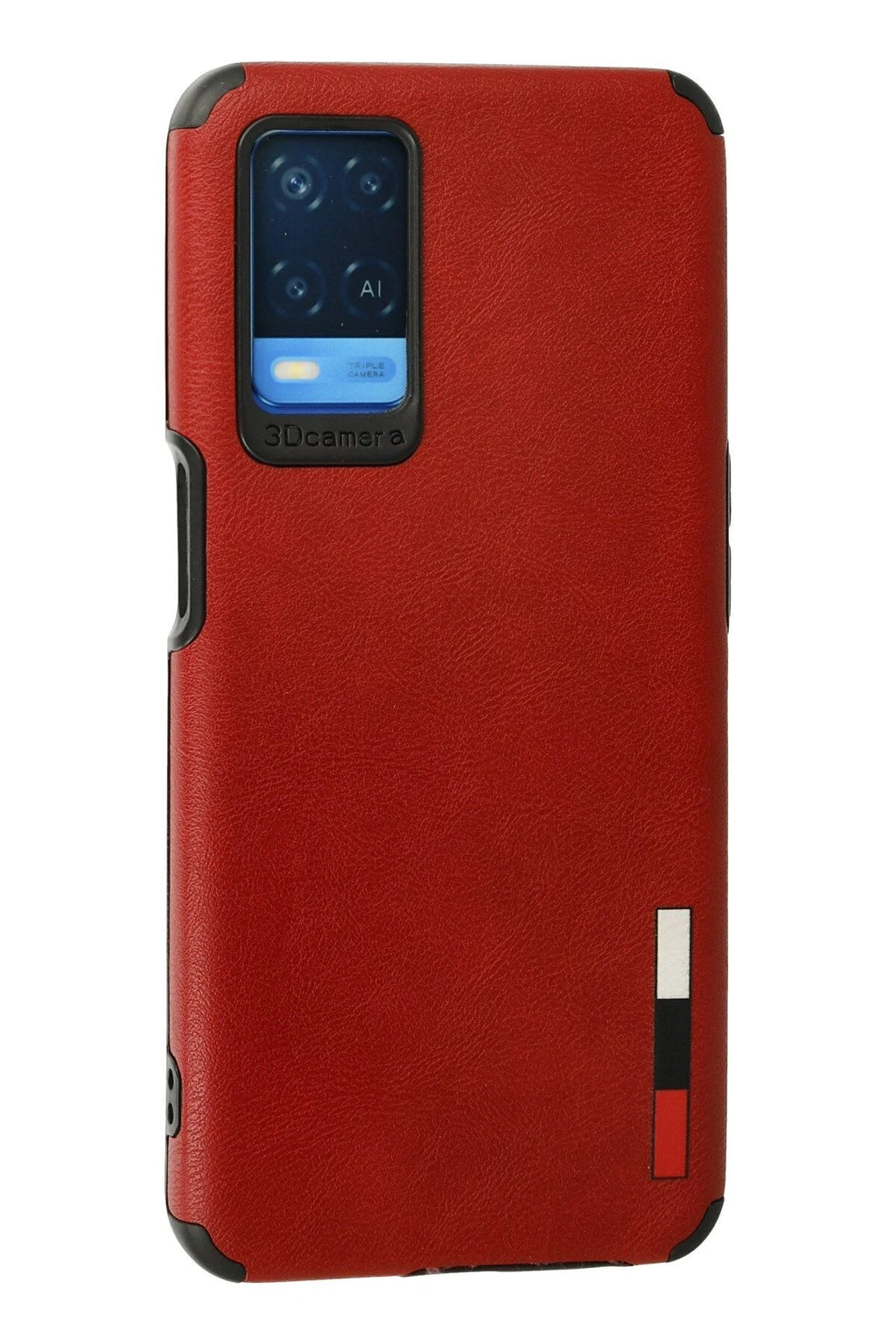 Oppo A54 4G Kılıf Loop Deri Silikon - Kırmızı-(5796)