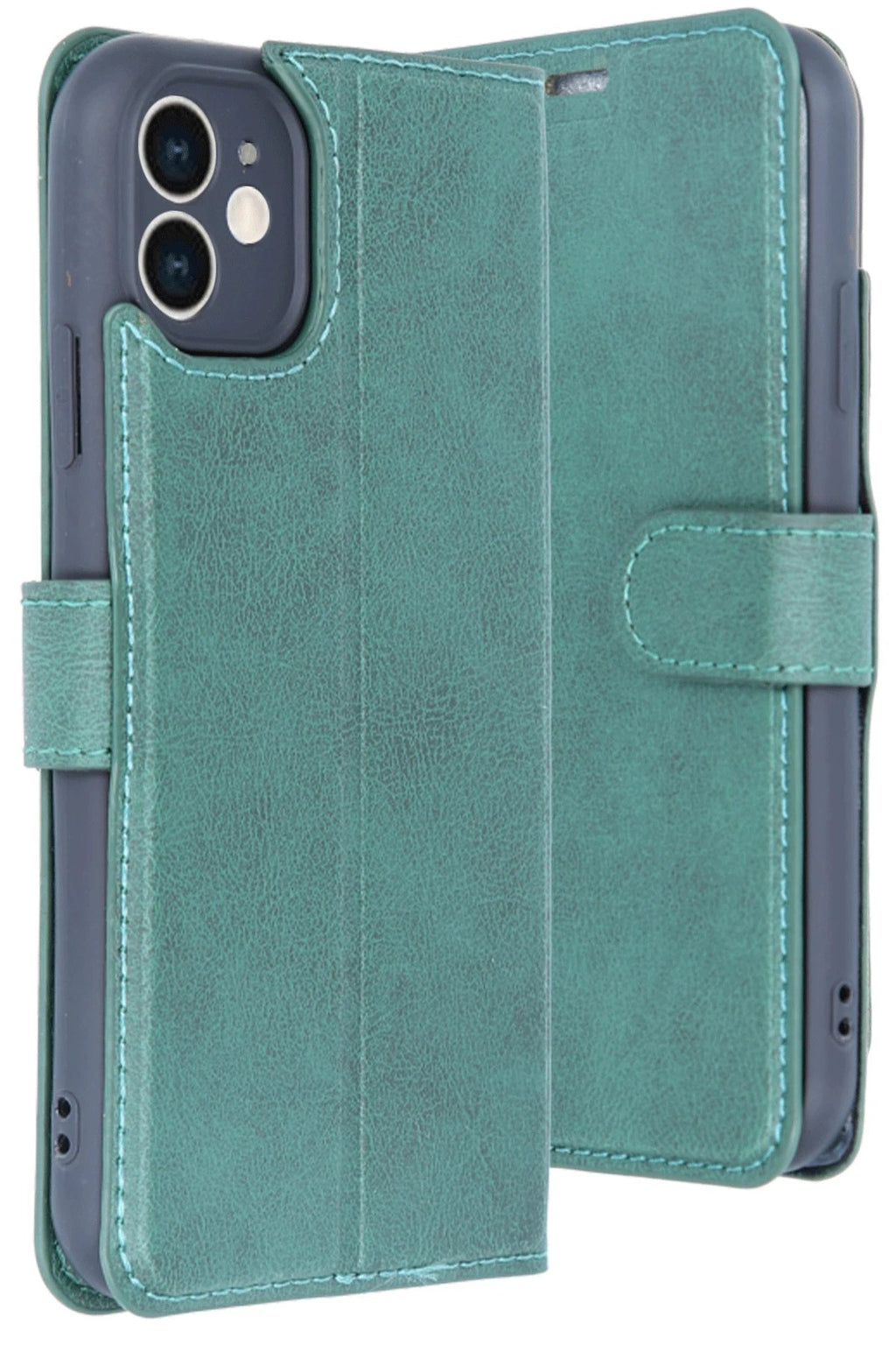 iPhone 11 Kılıf Trend S Plus Kapaklı Kılıf - Yeşil-(5796)