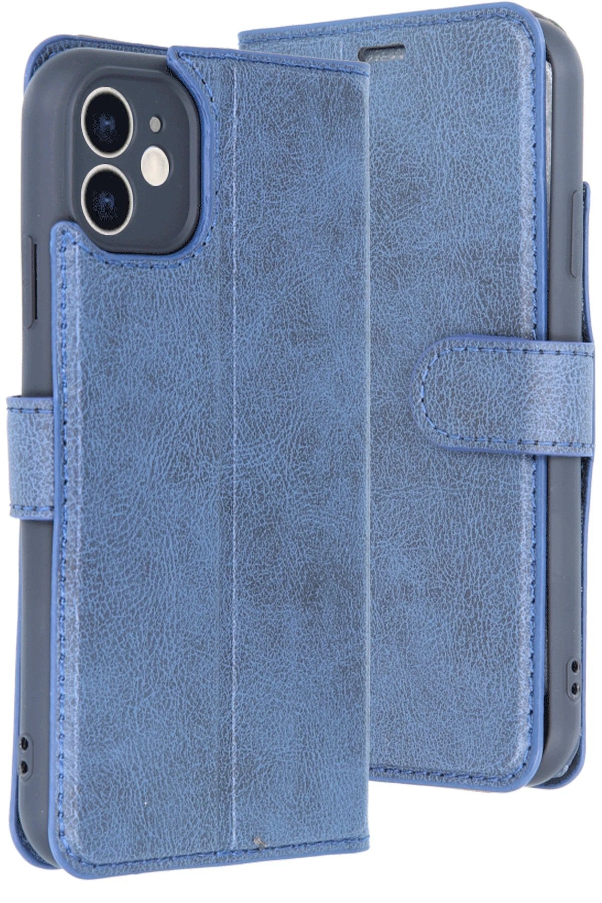 iPhone 11 Kılıf Trend S Plus Kapaklı Kılıf - Lacivert-(5796)