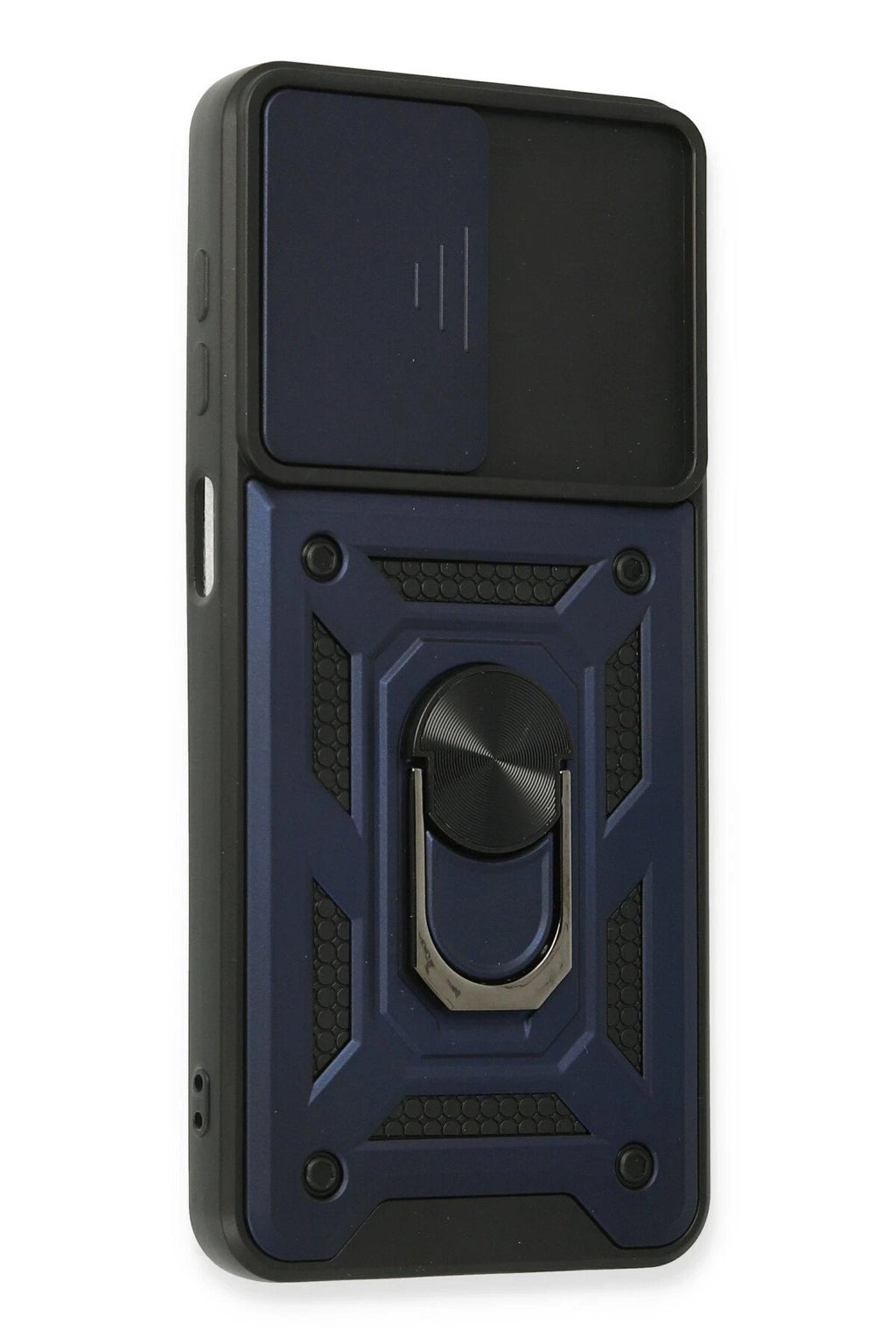 Samsung Galaxy A22 Kılıf Pars Lens Yüzüklü Silikon - Lacivert-(5796)