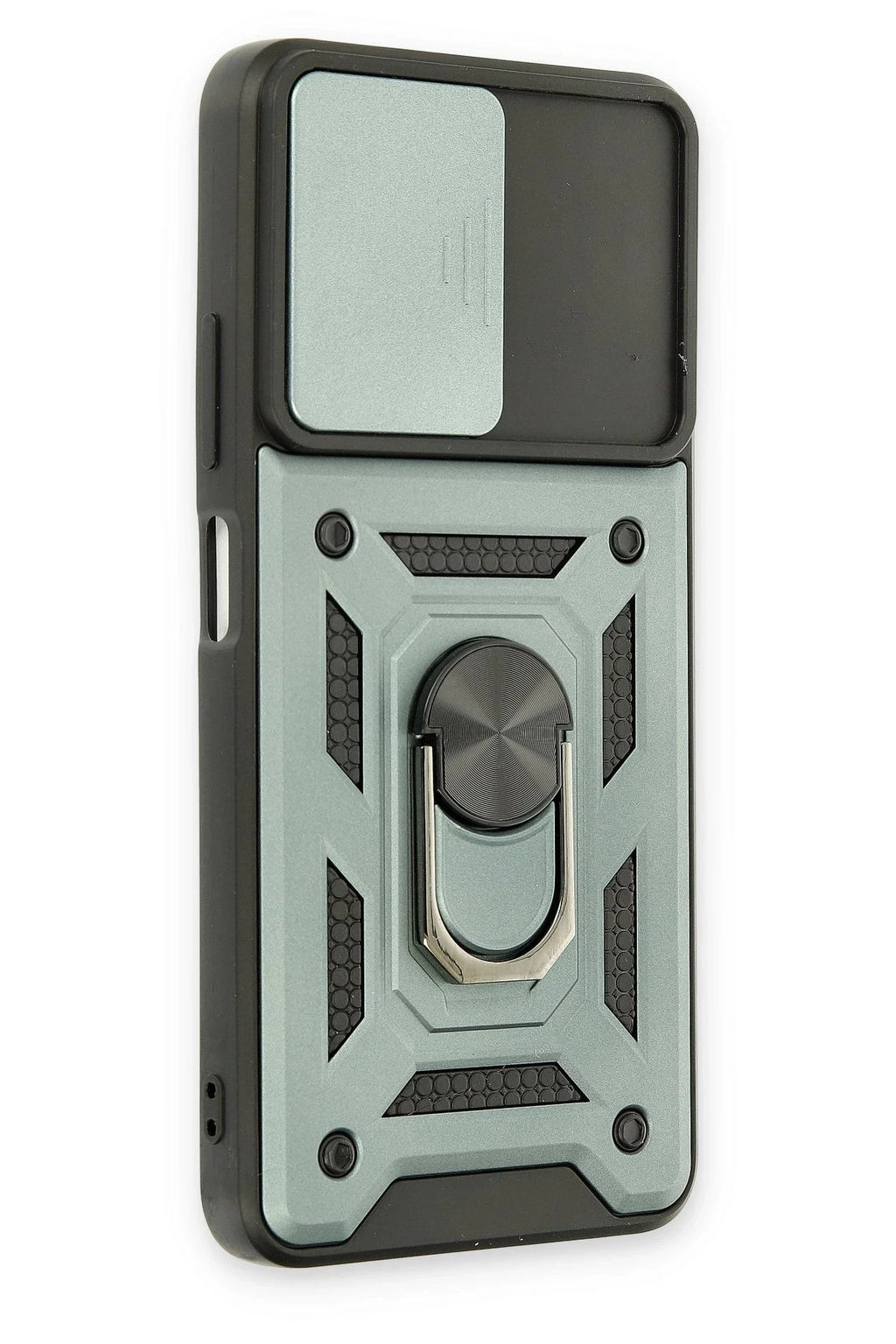 Xiaomi Redmi Note 11T Kılıf Pars Lens Yüzüklü Silikon - Yeşil-(5796)