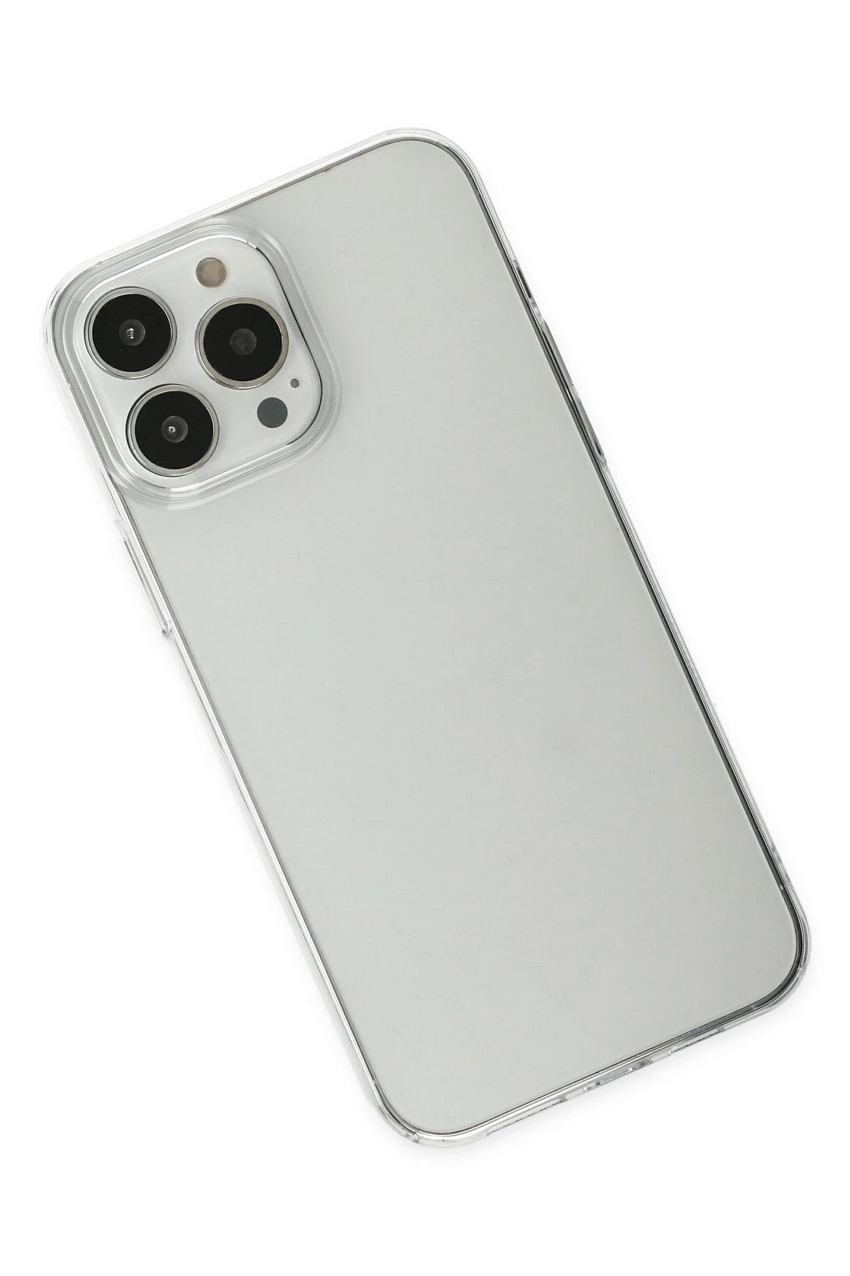 iPhone 13 Pro Max Kılıf Pc Sert Şeffaf Kapak - Şeffaf-(5796)