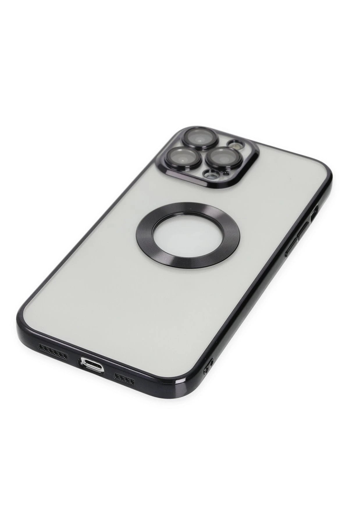 iPhone 13 Pro Kılıf Slot Silikon - Siyah-(5796)