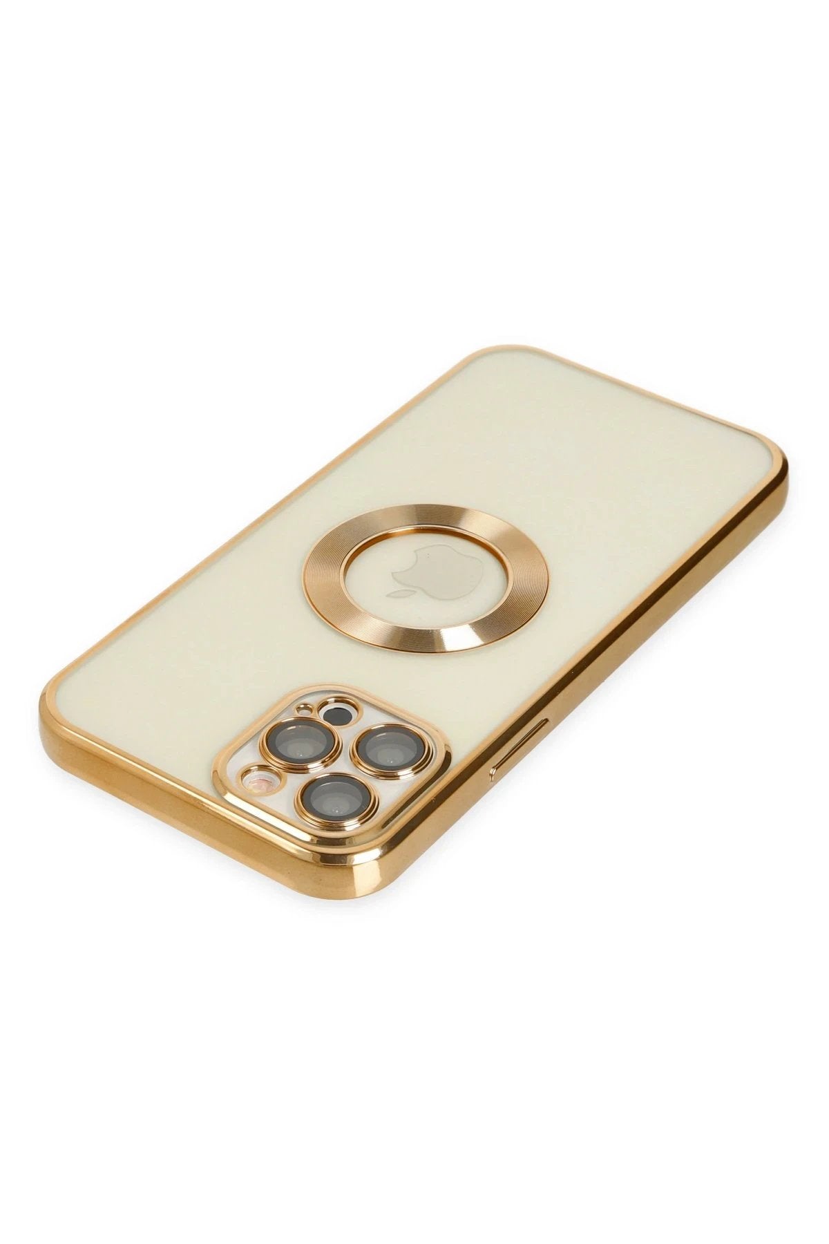 iPhone 12 Pro Kılıf Slot Silikon - Gold-(5796)