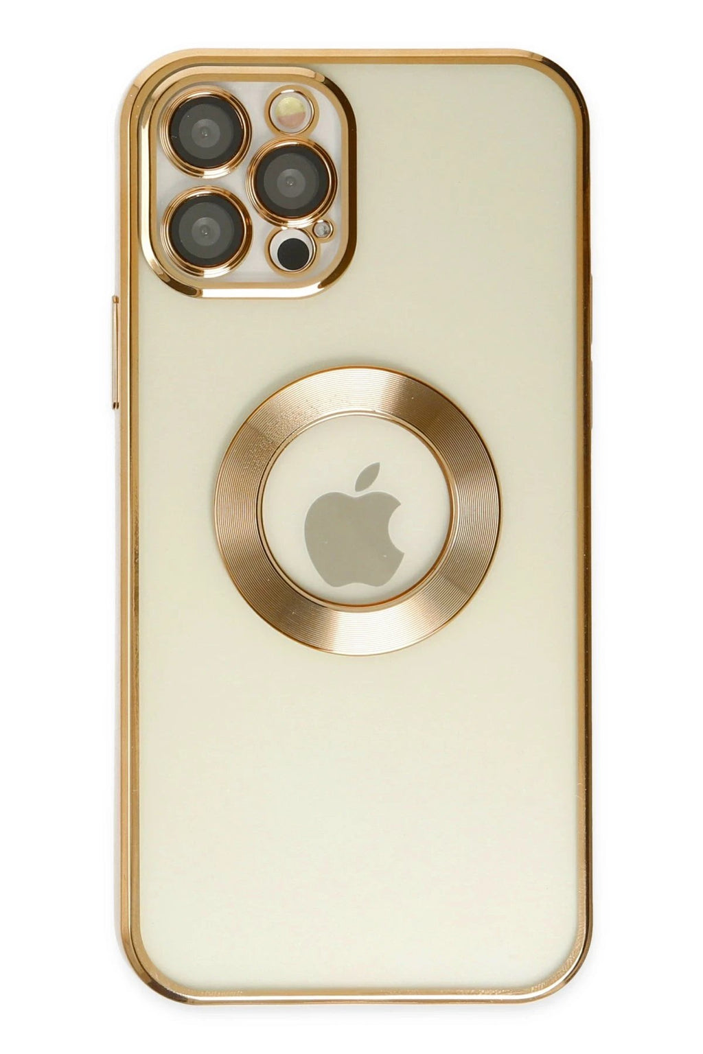 iPhone 12 Pro Kılıf Slot Silikon - Gold-(5796)