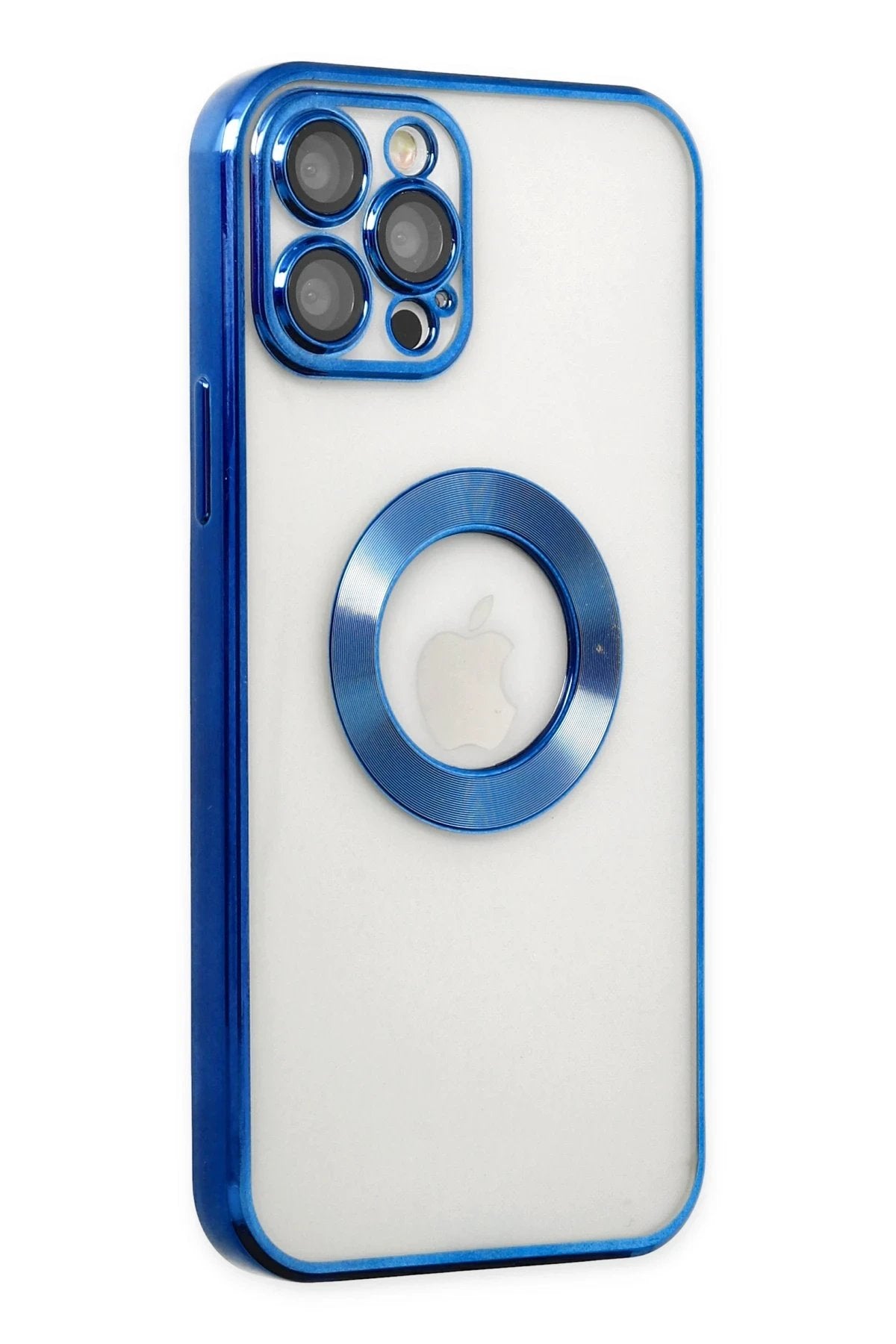 iPhone 12 Pro Kılıf Slot Silikon - Mavi-(5796)