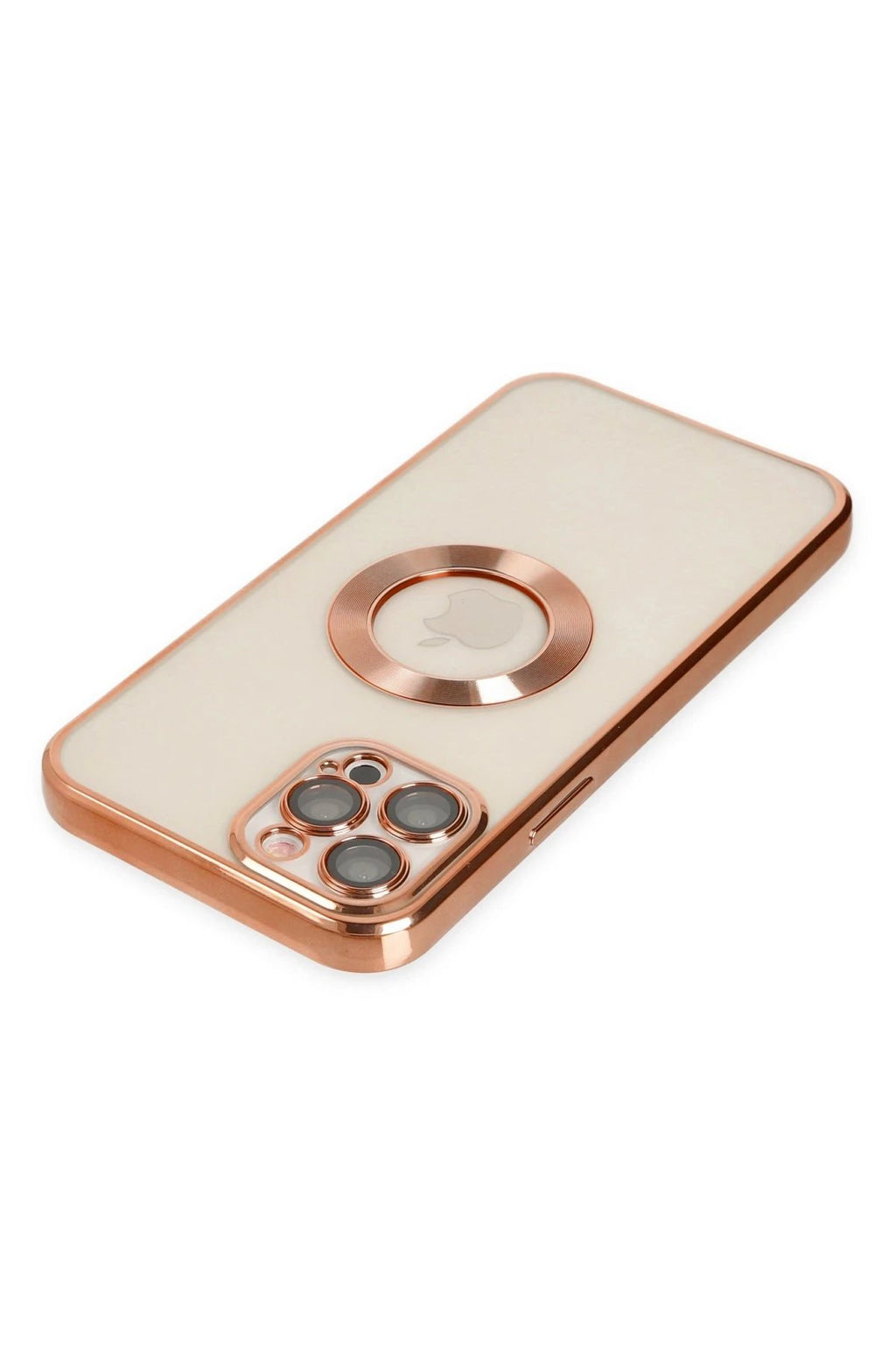 iPhone 12 Pro Kılıf Slot Silikon - Rose Gold-(5796)