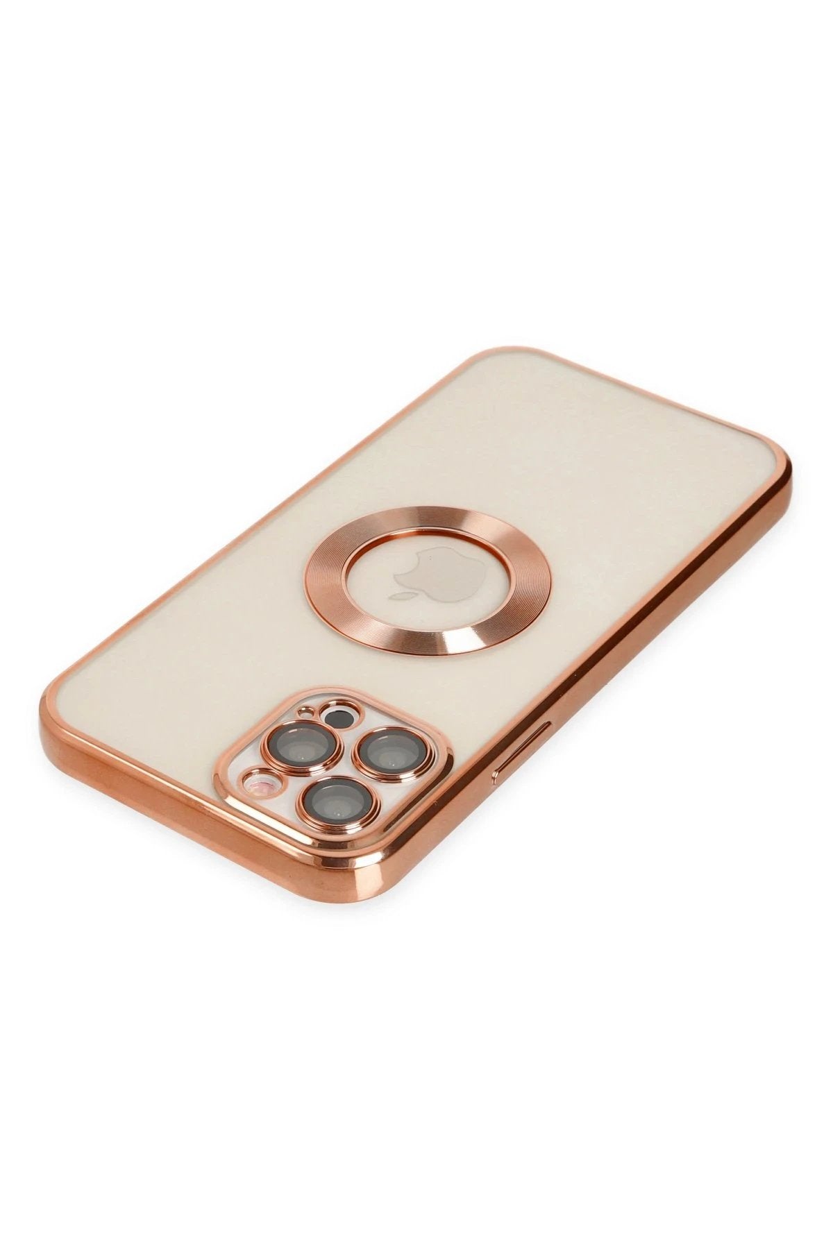 iPhone 12 Pro Kılıf Slot Silikon - Rose Gold-(5796)
