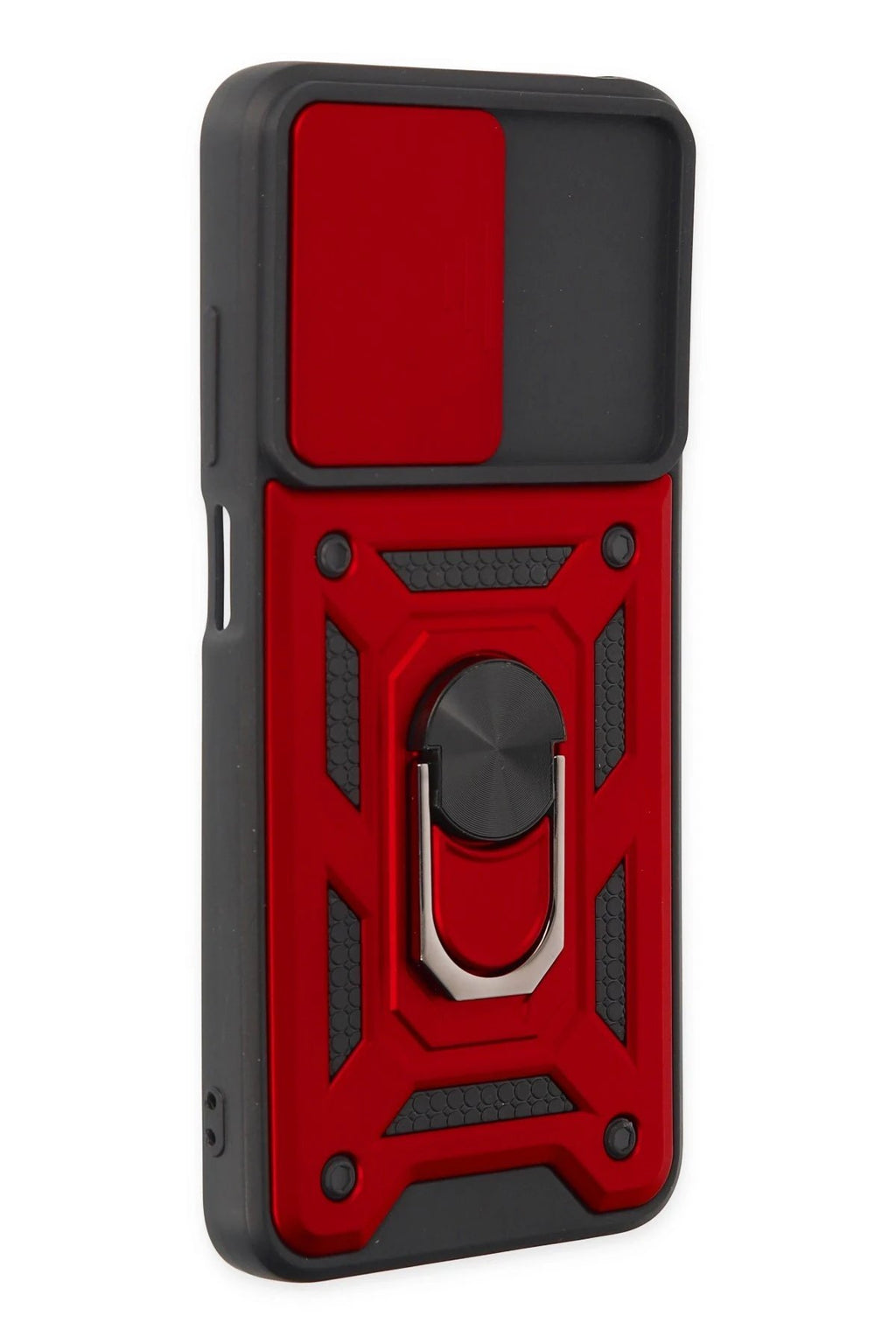 Xiaomi Redmi 10 2022 Kılıf Pars Lens Yüzüklü Silikon - Kırmızı-(5796)