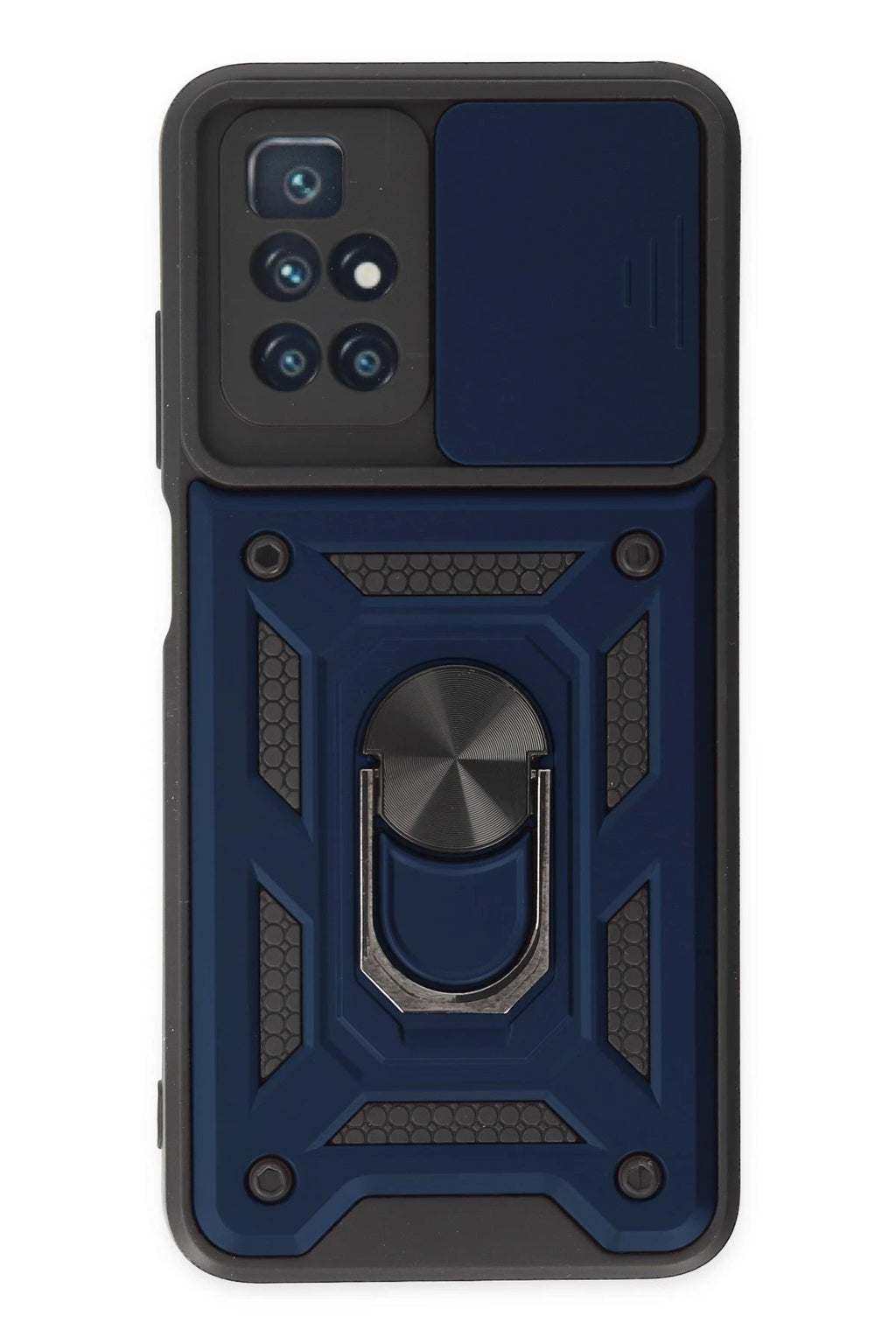 Xiaomi Redmi 10 2022 Kılıf Pars Lens Yüzüklü Silikon - Lacivert-(5796)