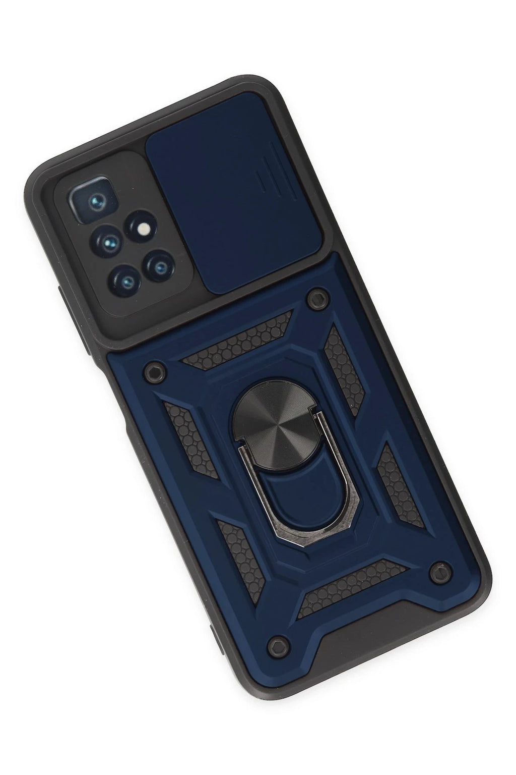 Xiaomi Redmi 10 2022 Kılıf Pars Lens Yüzüklü Silikon - Lacivert-(5796)