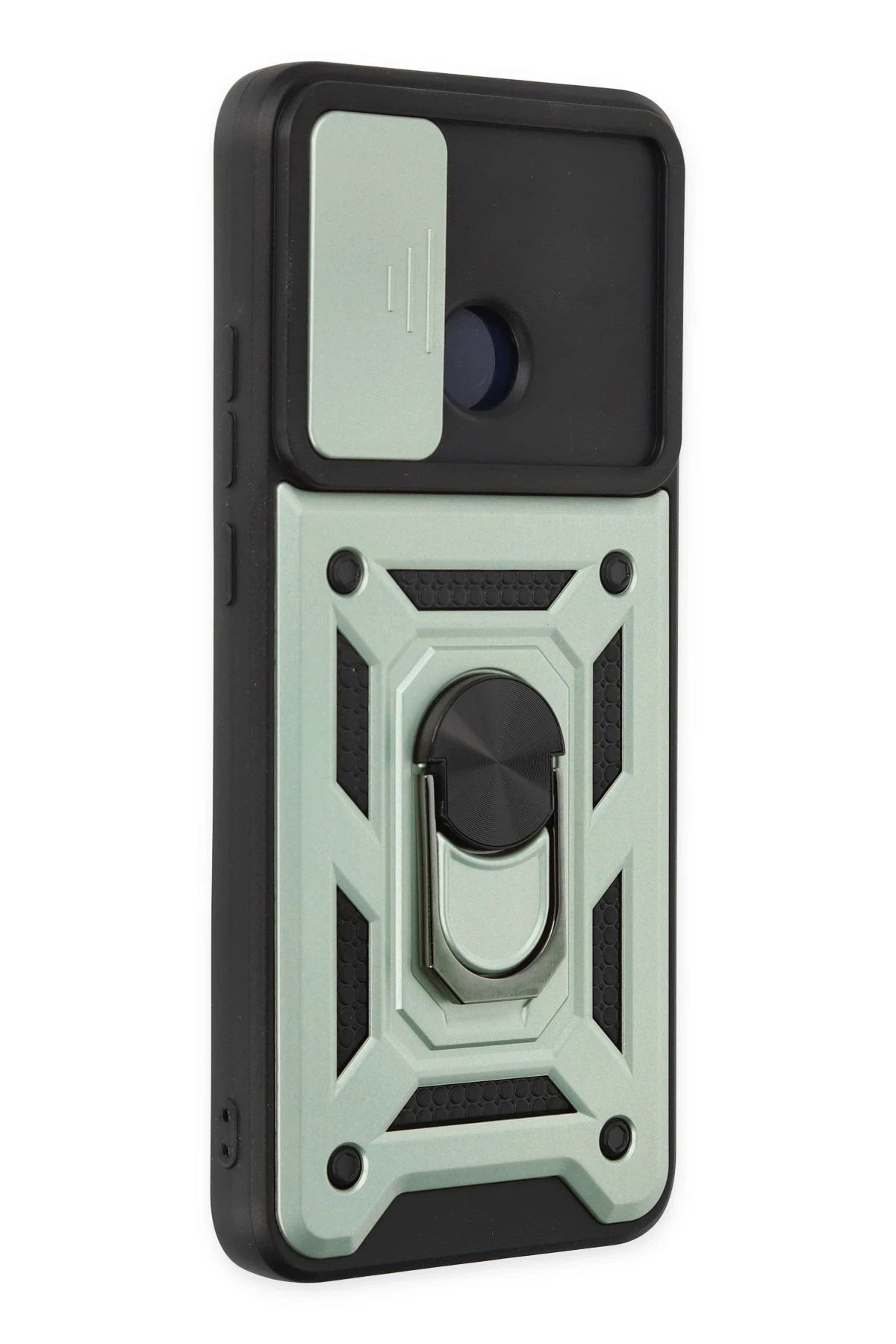 Xiaomi Redmi 10C Kılıf Pars Lens Yüzüklü Silikon - Yeşil-(5796)