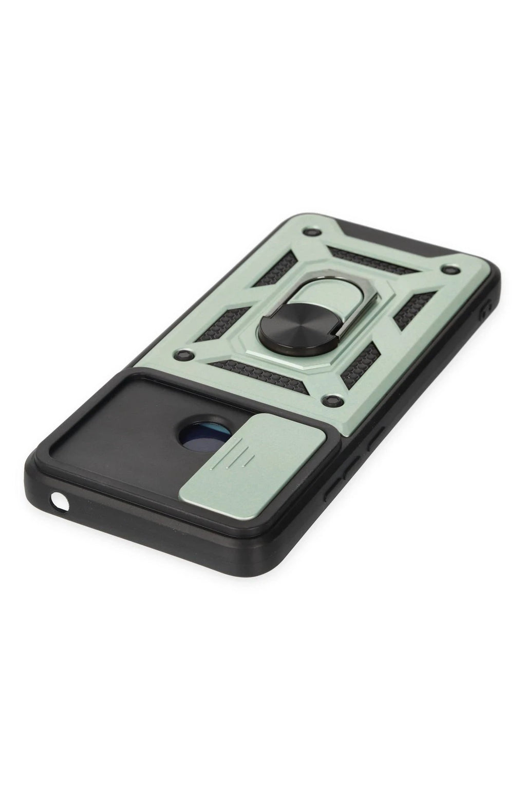 Xiaomi Redmi 10C Kılıf Pars Lens Yüzüklü Silikon - Yeşil-(5796)