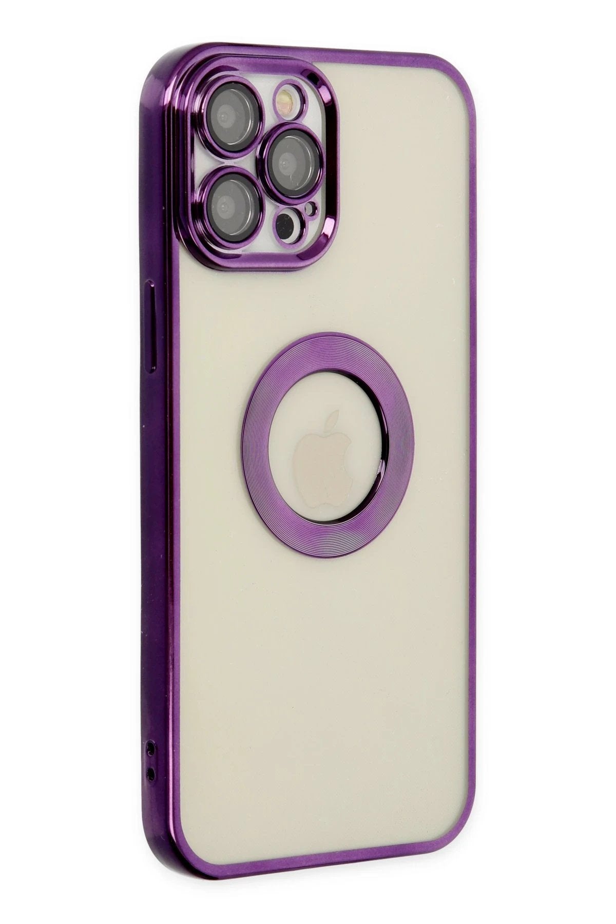 iPhone 12 Pro Kılıf Slot Silikon - Mor-(5796)