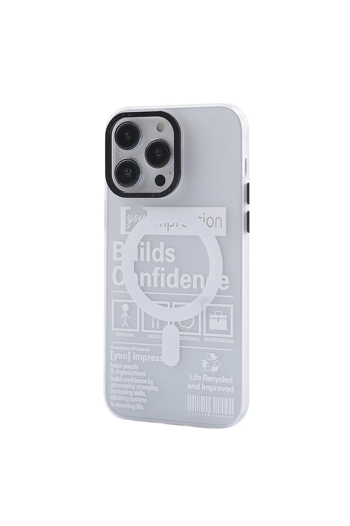 iPhone 13 Pro Kılıf Apollo Magneticsafe Desenli Kapak - Apollo Şeffaf - 4-(5796)