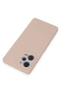 Xiaomi Redmi Note 12 Pro 5G Kılıf Nano içi Kadife Silikon - Pudra-(5796)