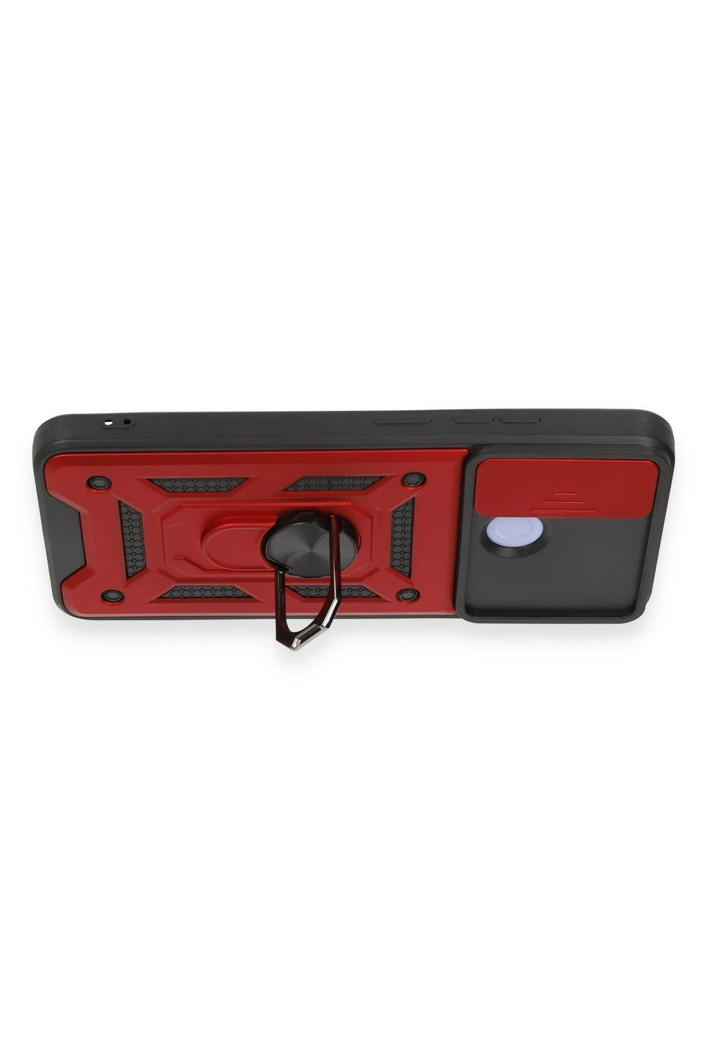 Xiaomi Redmi 12C Kılıf Pars Lens Yüzüklü Silikon - Kırmızı-(5796)