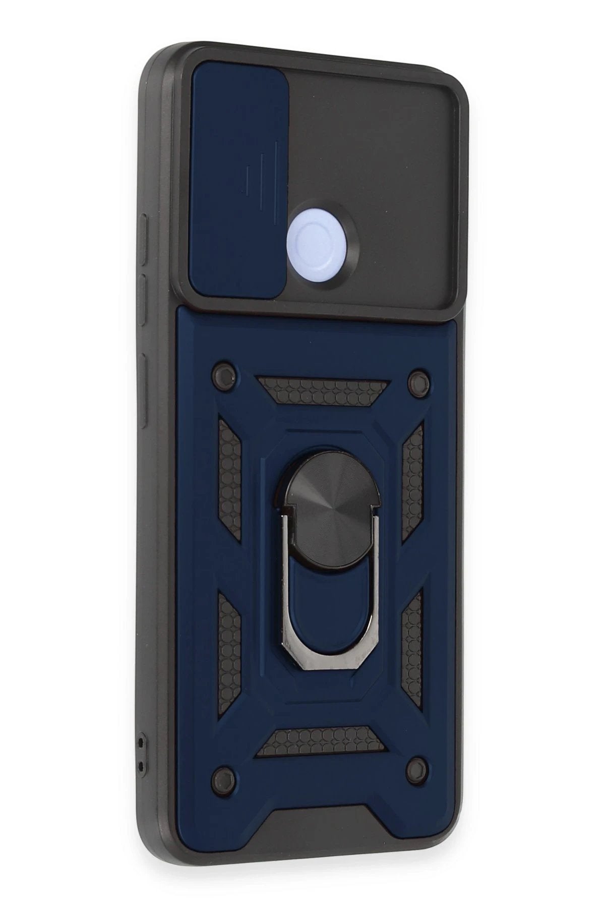 Xiaomi Redmi 12C Kılıf Pars Lens Yüzüklü Silikon - Lacivert-(5796)