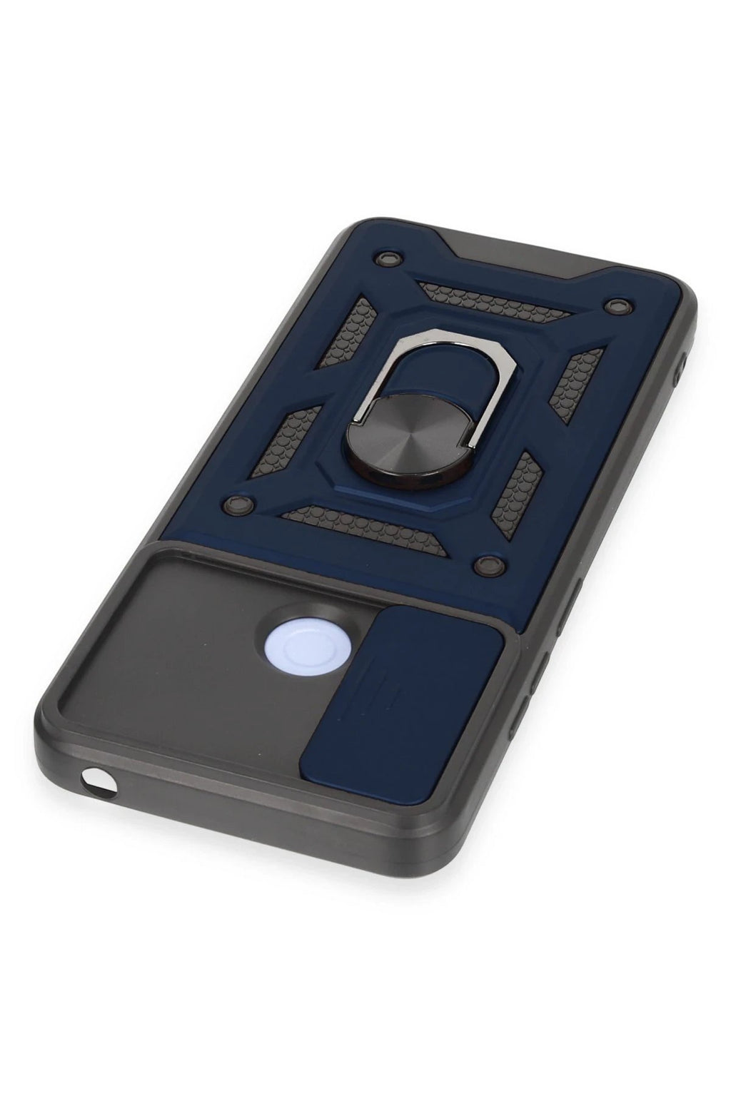 Xiaomi Redmi 12C Kılıf Pars Lens Yüzüklü Silikon - Lacivert-(5796)