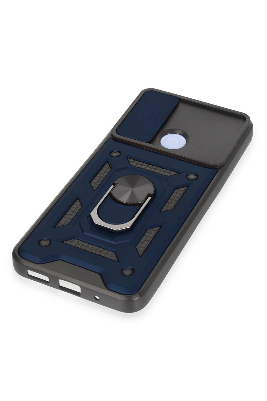 Xiaomi Redmi 12C Kılıf Pars Lens Yüzüklü Silikon - Lacivert-(5796)