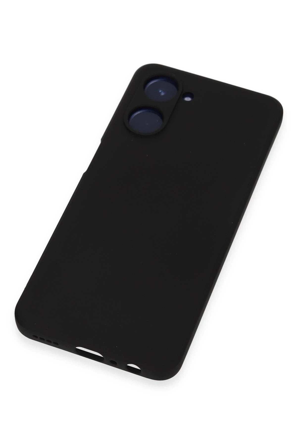 Realme 10 4G Kılıf Nano içi Kadife Silikon - Siyah-(5796)