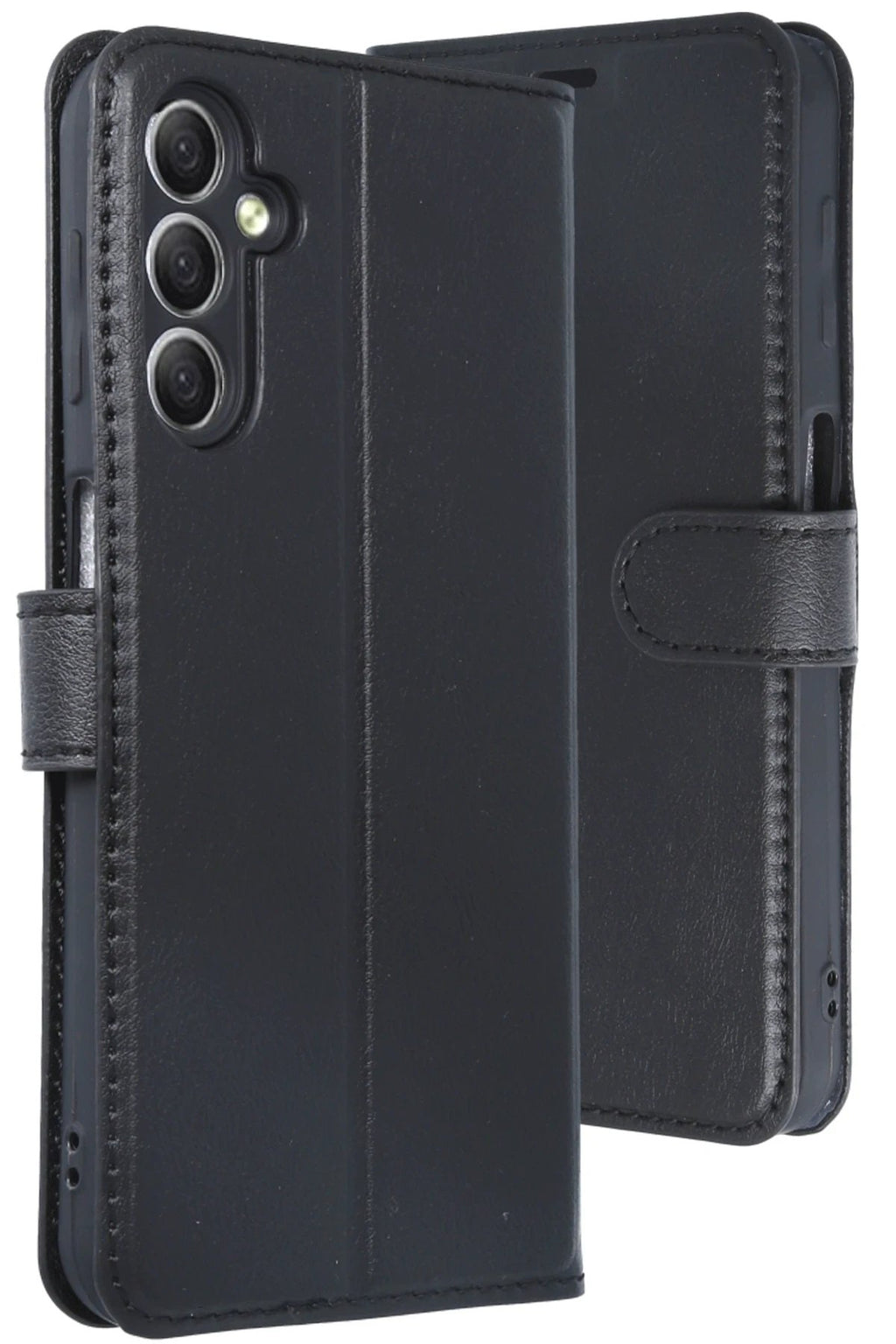 Samsung Galaxy A24 4G Kılıf Trend S Plus Kapaklı Kılıf - Siyah-(5796)