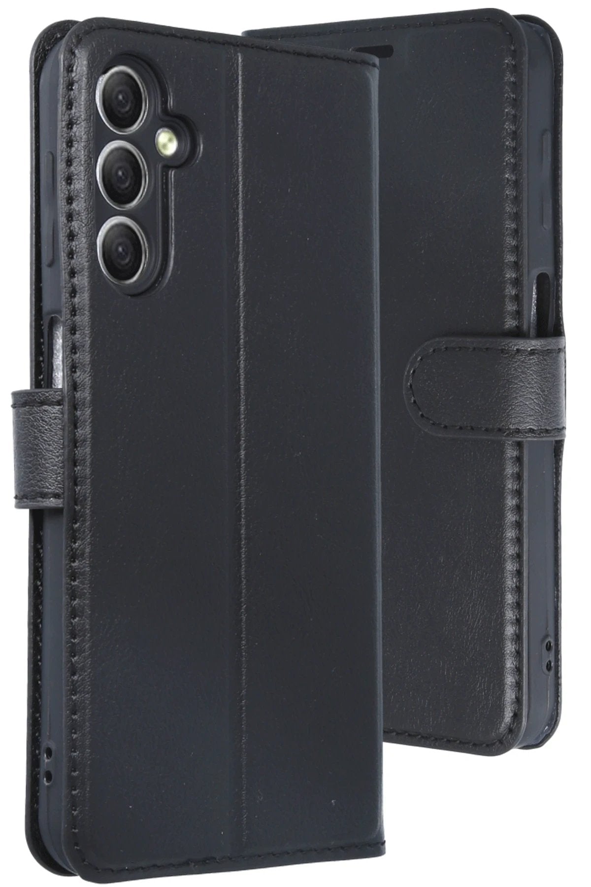 Samsung Galaxy A24 4G Kılıf Trend S Plus Kapaklı Kılıf - Siyah-(5796)