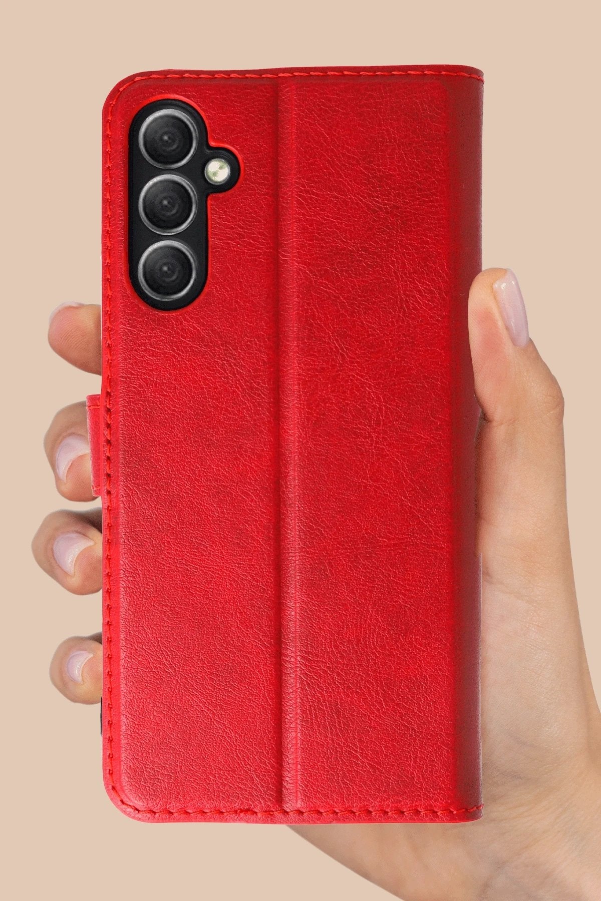 Samsung Galaxy A24 4G Kılıf Trend S Plus Kapaklı Kılıf - Siyah-(5796)