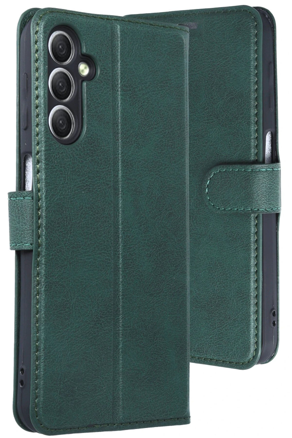 Samsung Galaxy A24 4G Kılıf Trend S Plus Kapaklı Kılıf - Yeşil-(5796)