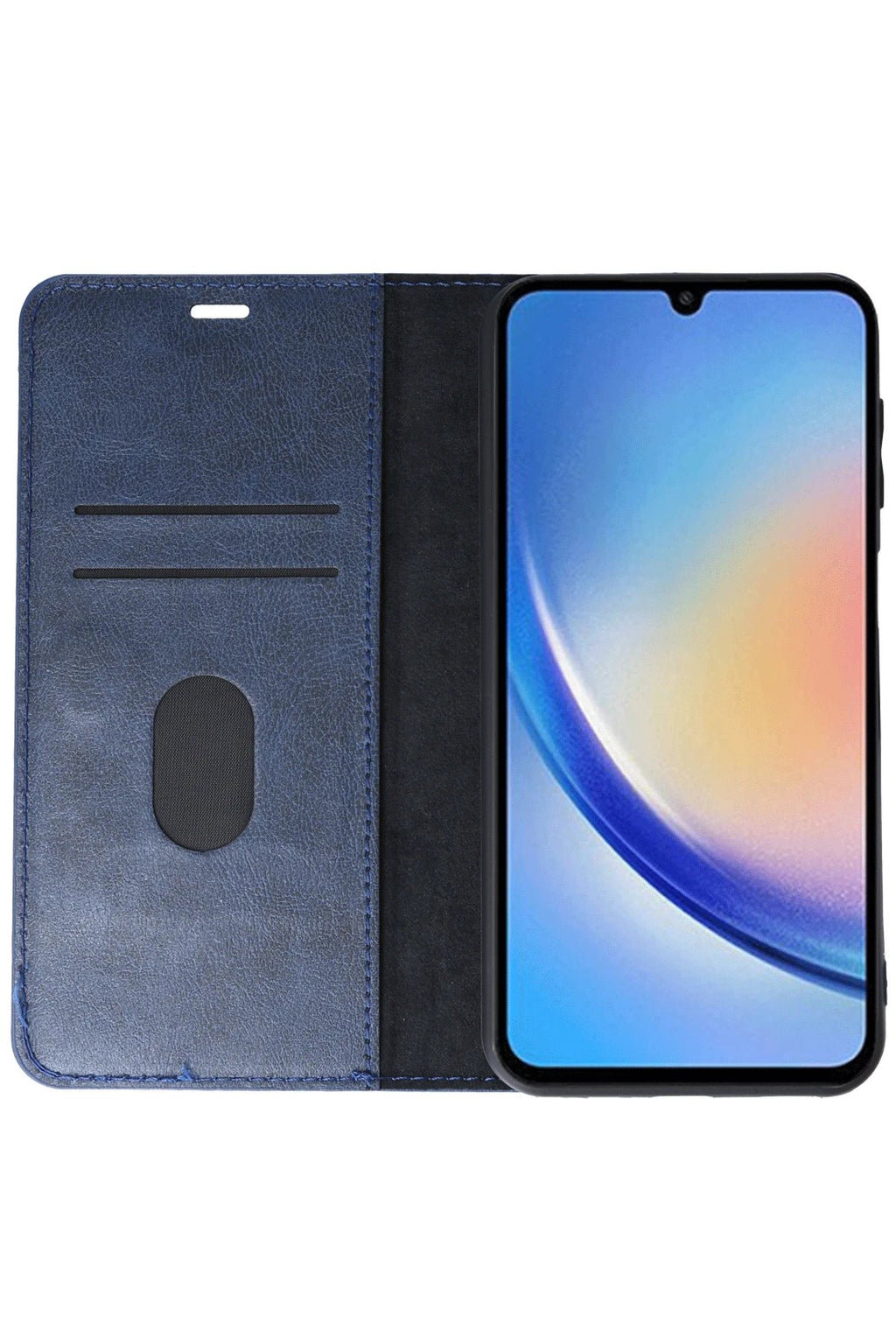 Samsung Galaxy A24 4G Kılıf Trend S Plus Kapaklı Kılıf - Lacivert-(5796)