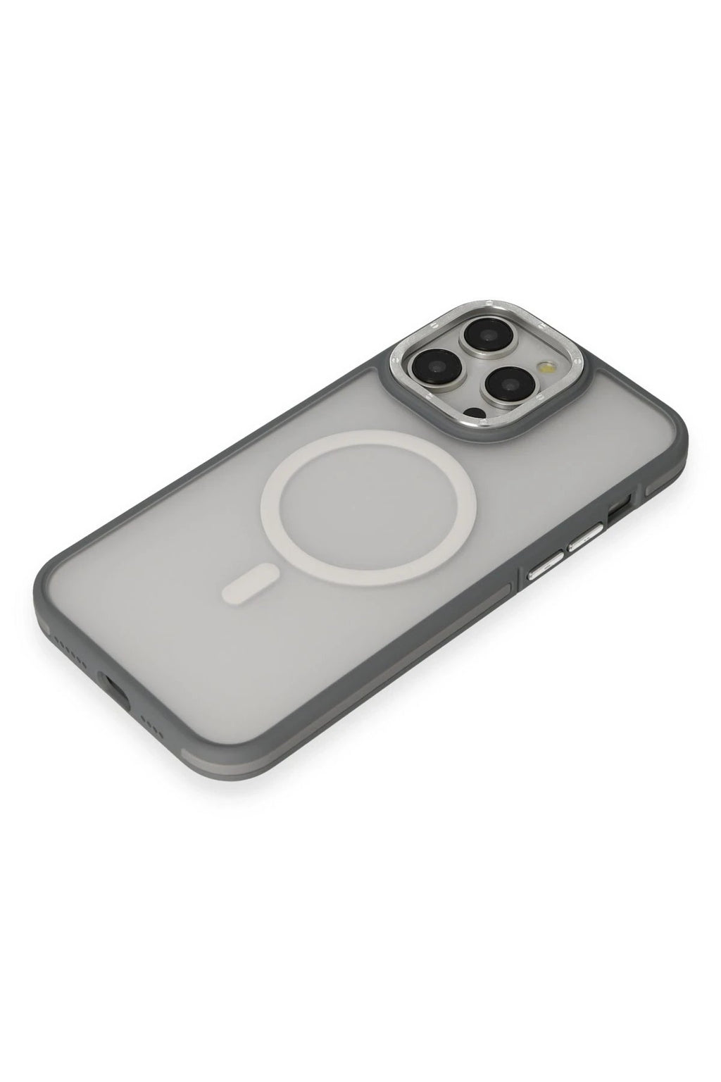 iPhone 14 Pro Kılıf Rocky Magsafe Kapak - Gümüş-(5796)