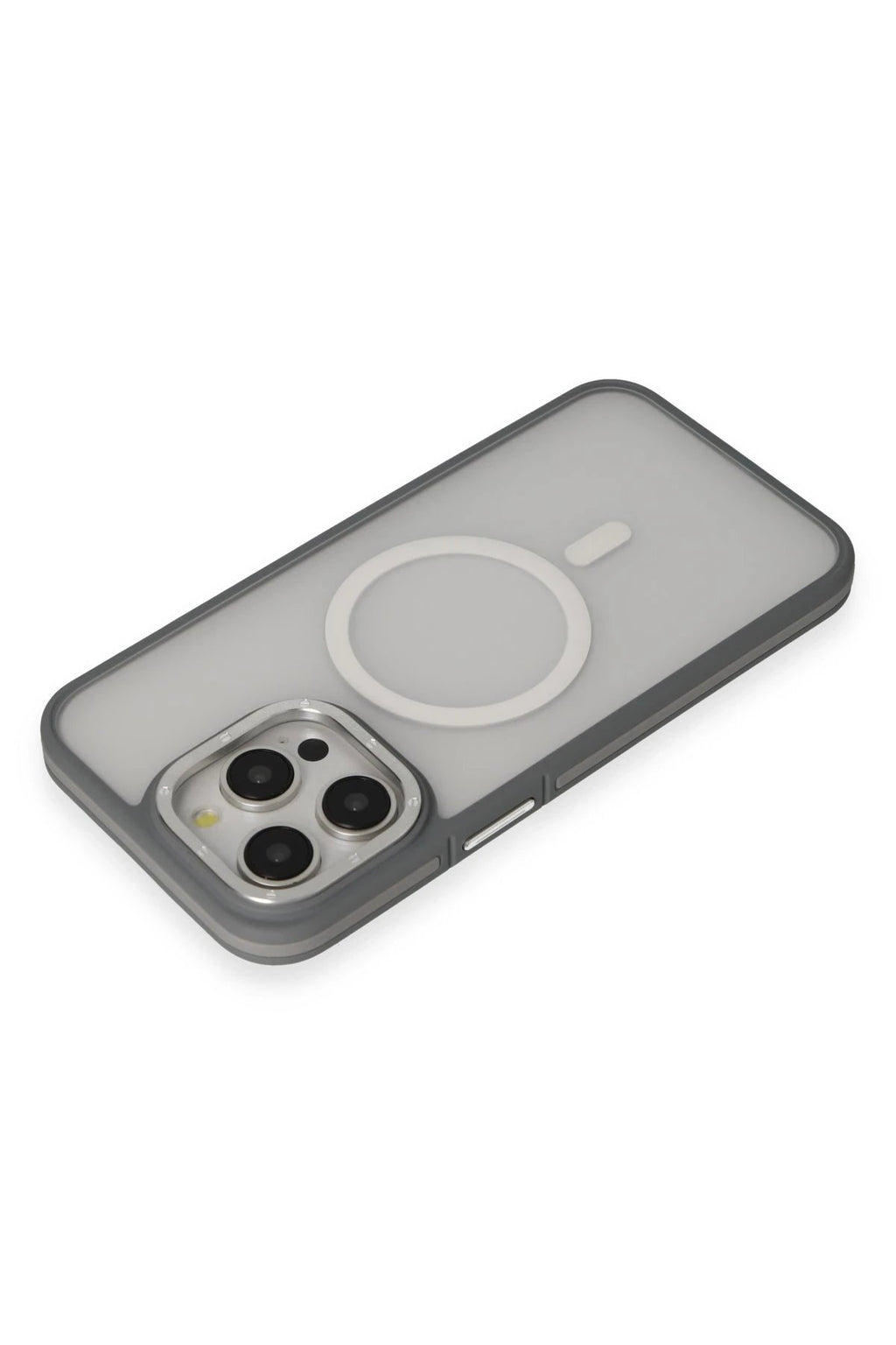 iPhone 14 Pro Max Kılıf Rocky Magsafe Kapak - Gümüş-(5796)