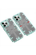 iPhone 13 Pro Max Kılıf Mekanik Bumper Kapak - Yeşil-(5796)