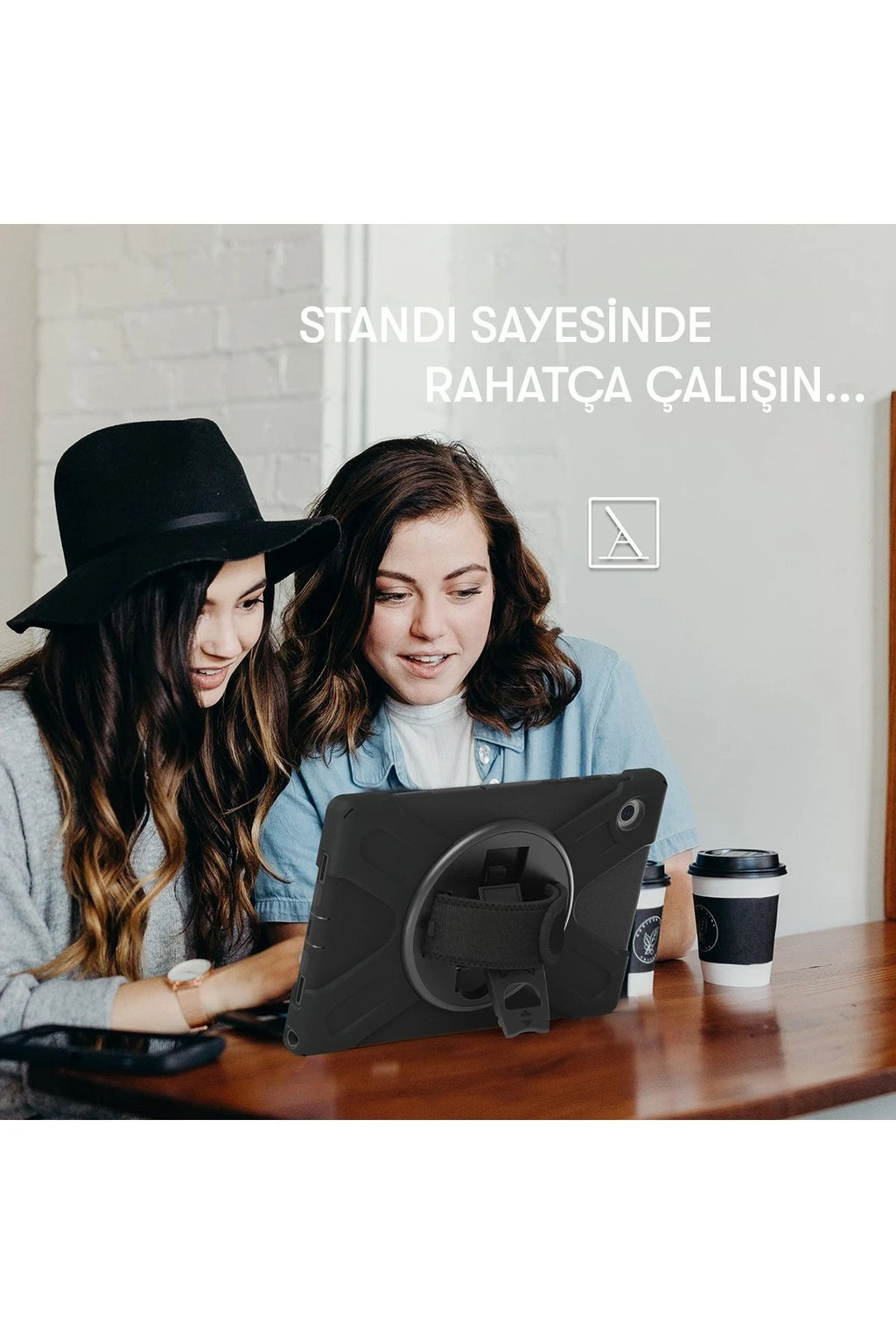 Samsung Galaxy T737 Tab S7 FE 12.4 Kılıf Amazing Tablet Kapak - Mavi-(5796)