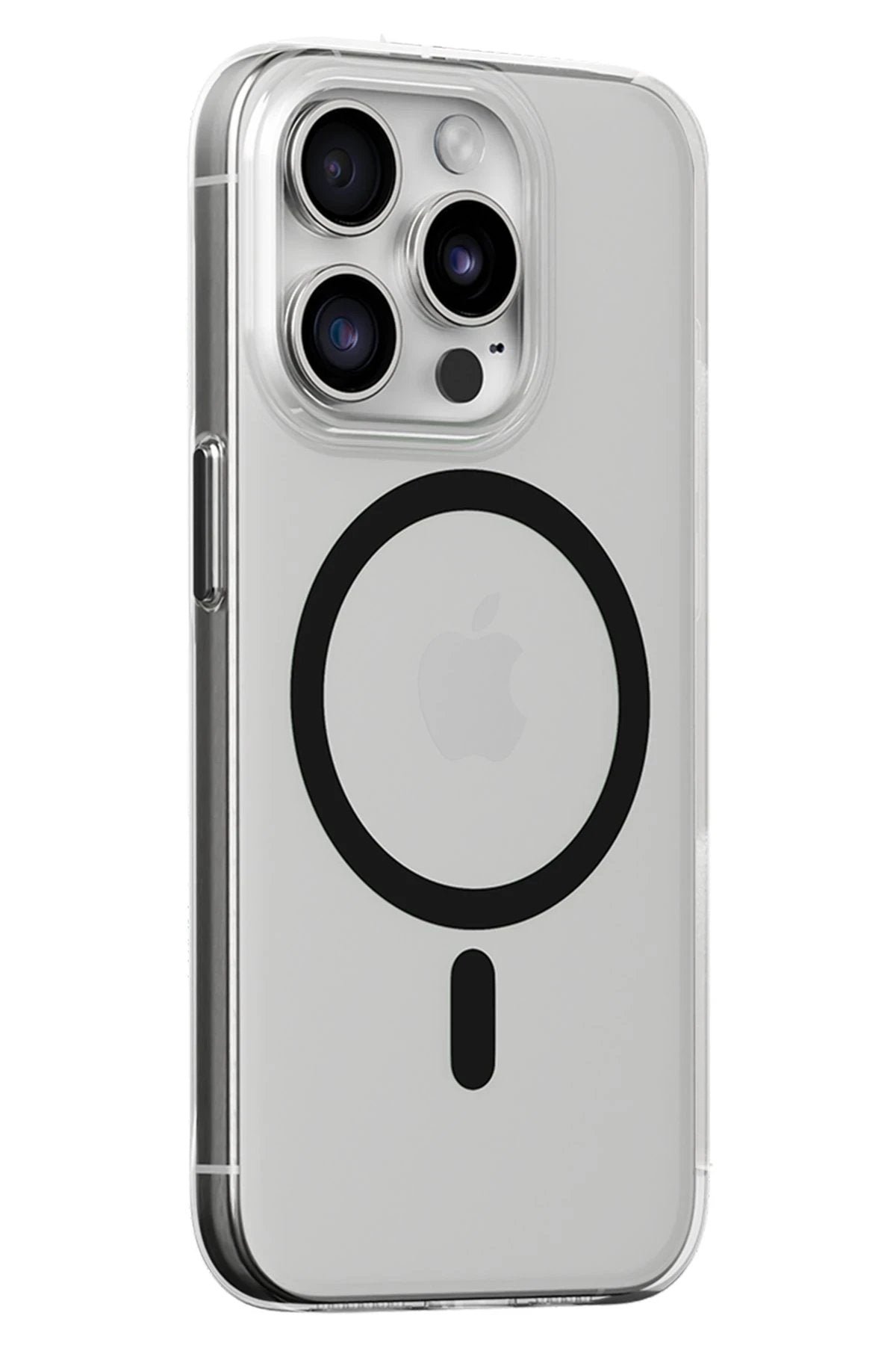 iPhone 15 Pro Max Kılıf Bubble Magsafe Kapak - Siyah-(5796)