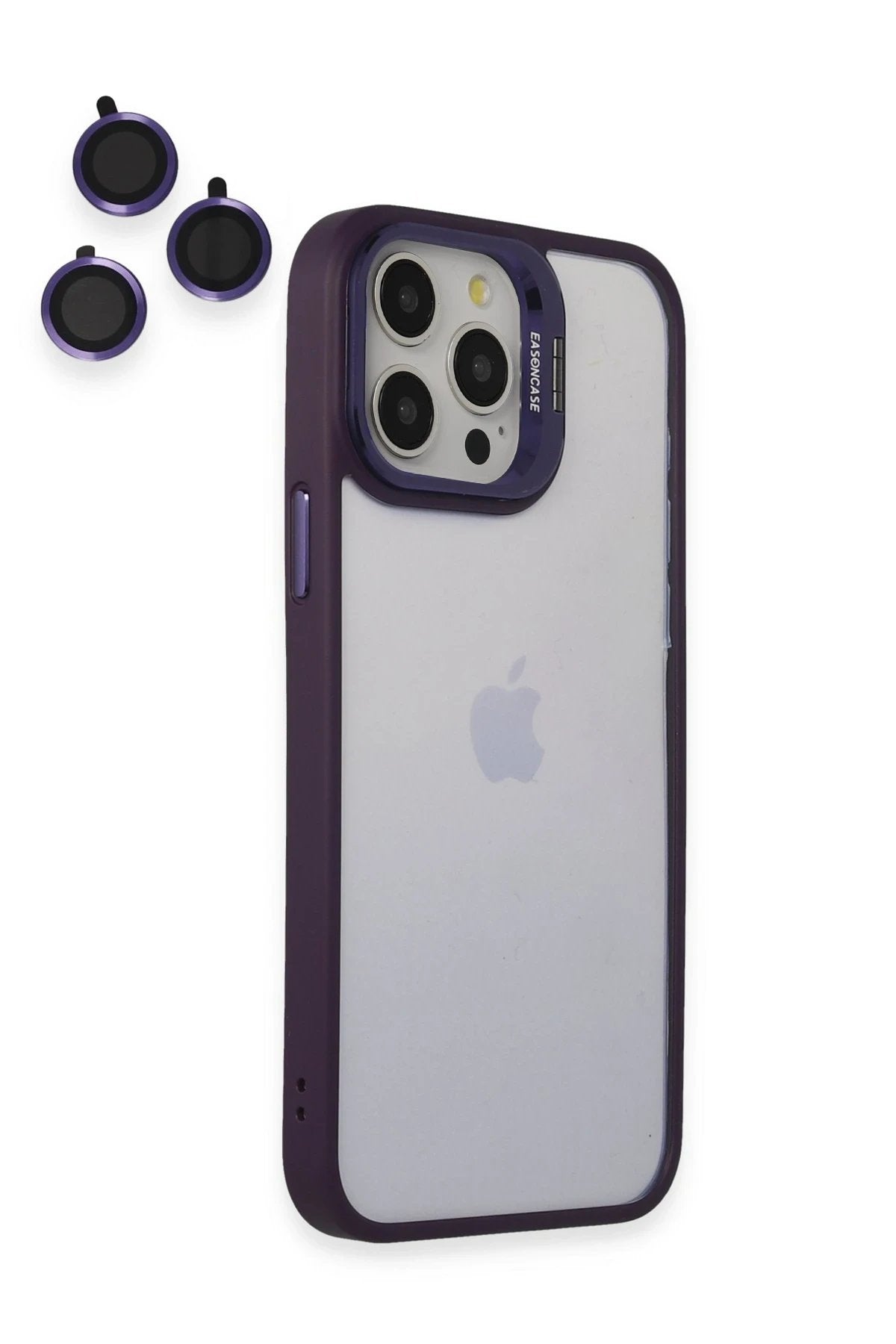 iPhone 14 Pro Kılıf Roblox Lens Standlı Kapak - Mor-(5796)