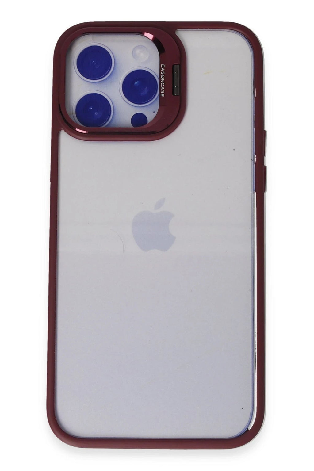 iPhone 15 Pro Kılıf Roblox Lens Standlı Kapak - Bordo-(5796)